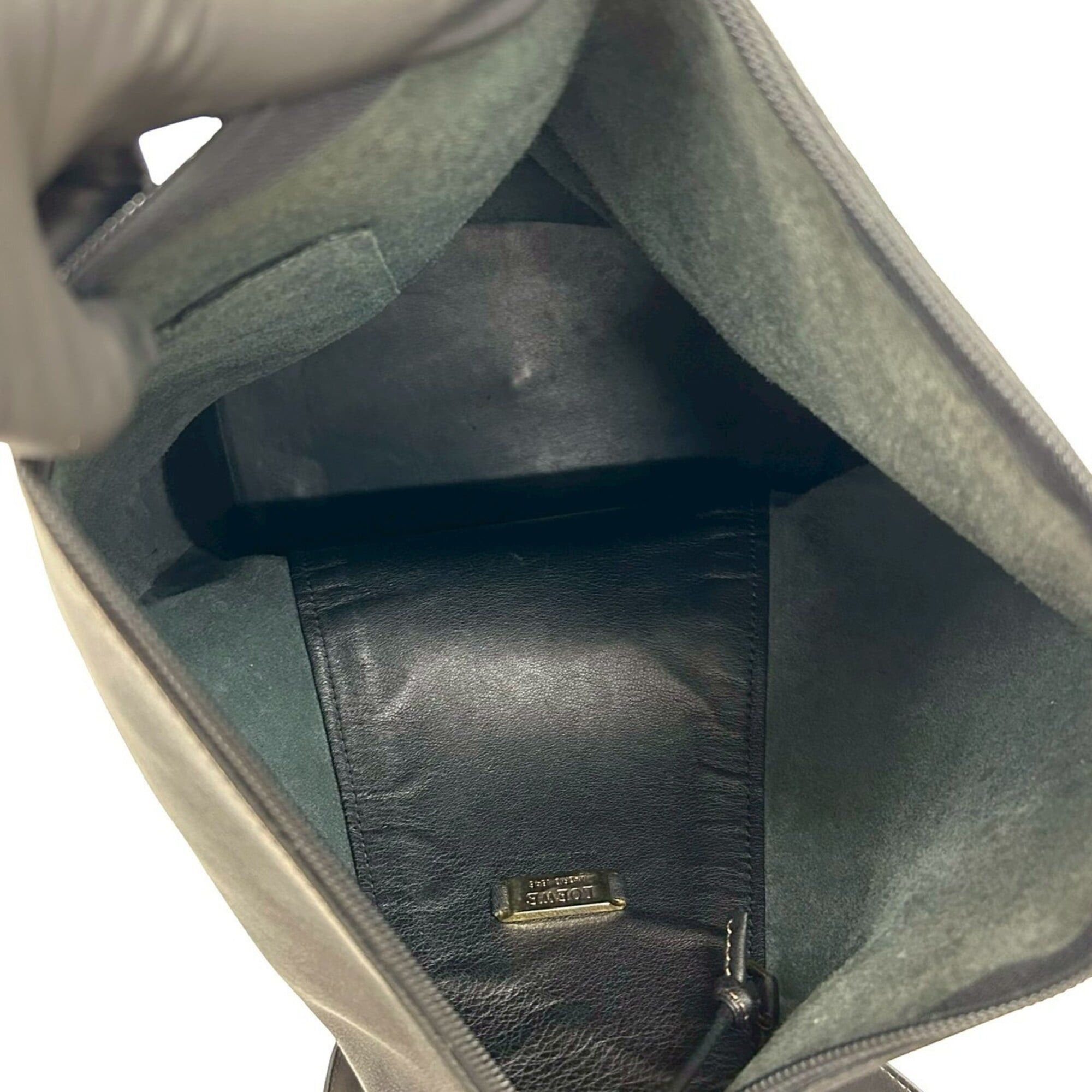 Loewe LOEWE Vintage Logo Hardware Leather Backpack Daypack Black 335-1 Size ONE SIZE - 9 Thumbnail