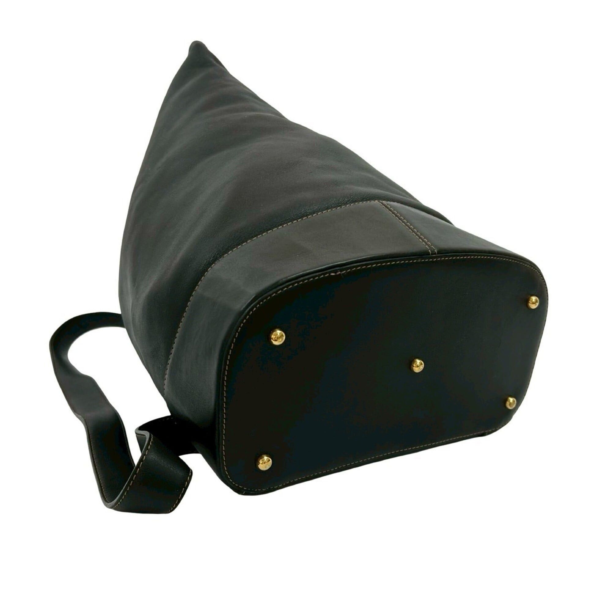 Loewe LOEWE Vintage Logo Hardware Leather Backpack Daypack Black 335-1 Size ONE SIZE - 7 Thumbnail