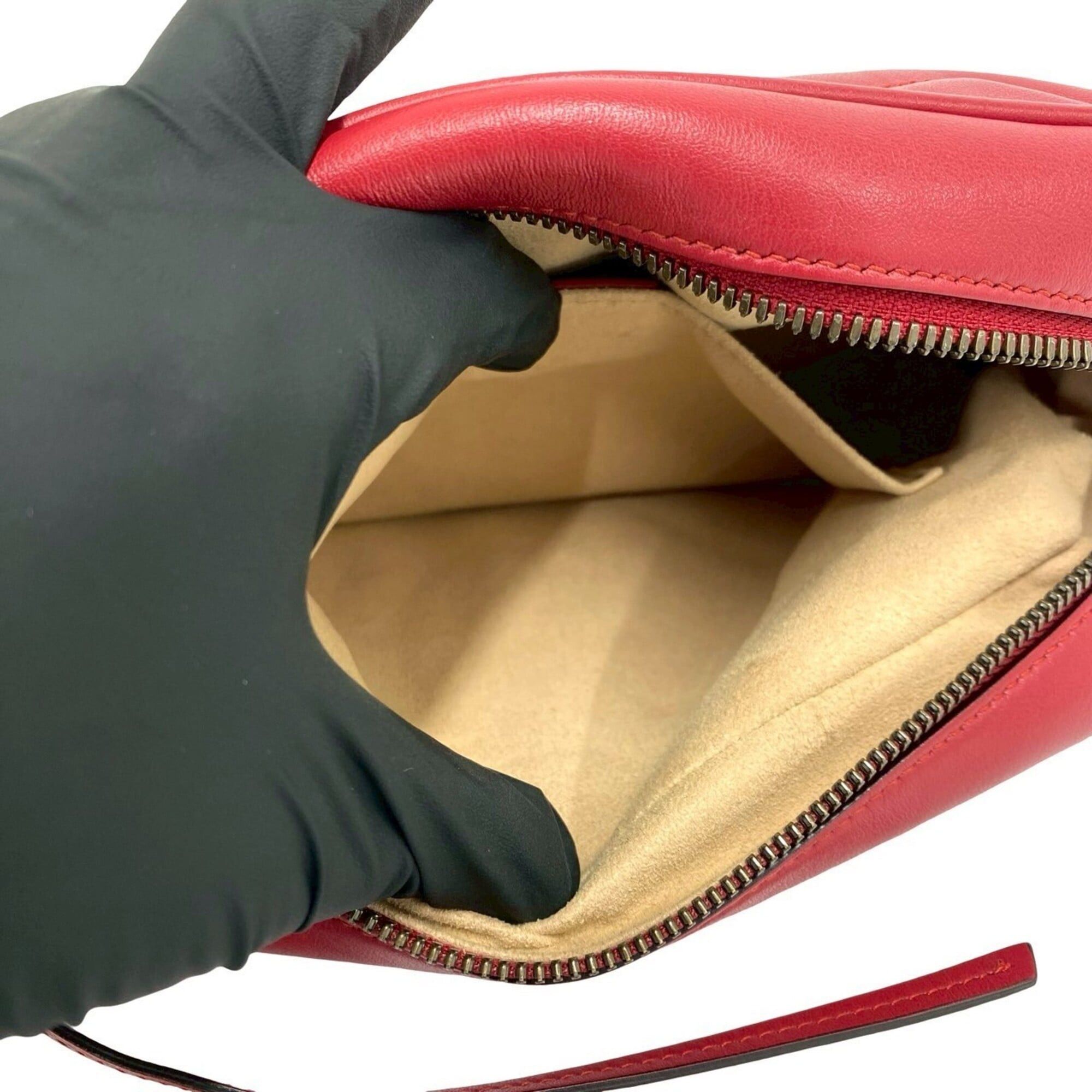 Gucci GUCCI GG Marmont Logo Hardware Quilted Leather Shoulder Bag/Pouch Red 25906 Size ONE SIZE - 10 Thumbnail