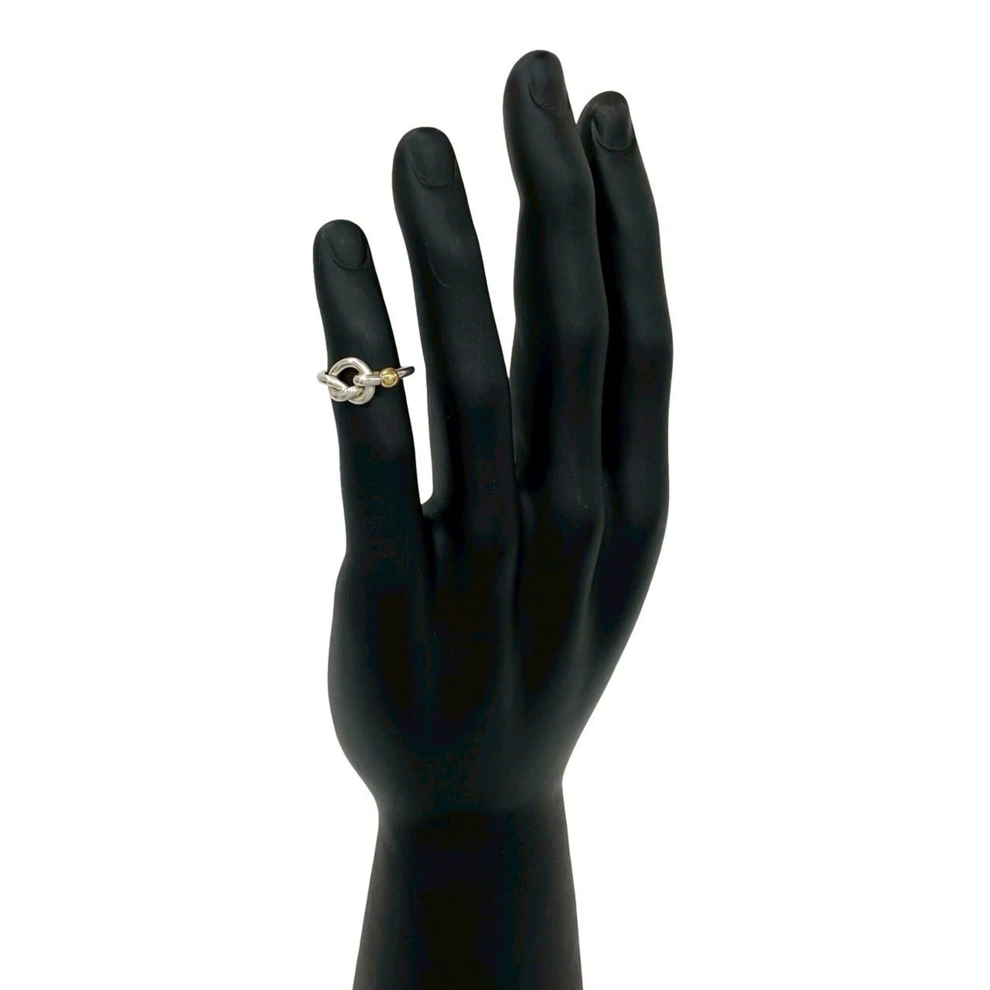 Tiffany & Co. TIFFANY&Co. Tiffany Love Knot Sterling Silver 925 18K Yellow Gold Ring - Women's Jewelry 32957 Size ONE SIZE - 2 Thumbnail