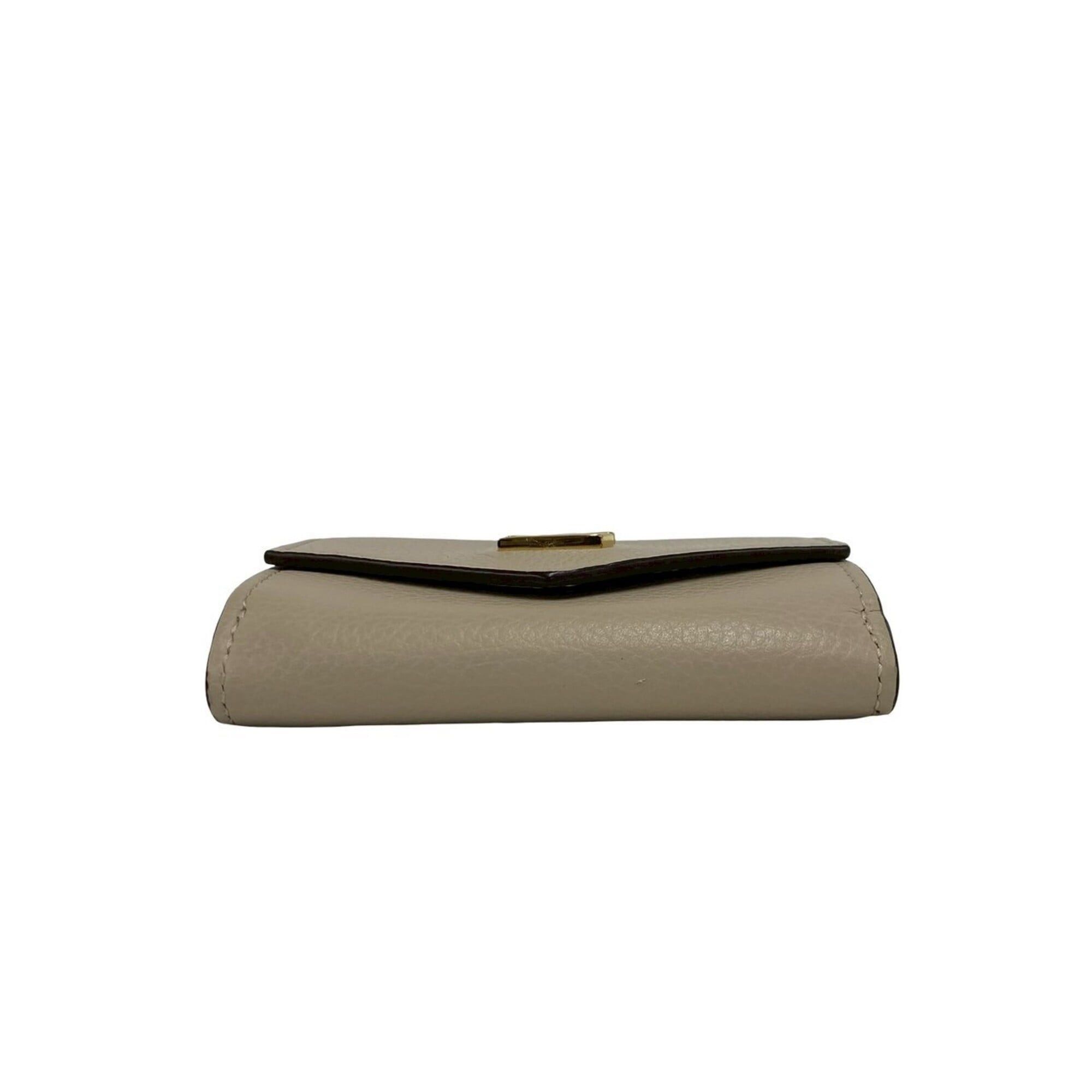 Louis Vuitton LOUIS VUITTON Portefeuille Lock Mini Leather Tri-fold Wallet, Greige, 33951 Size ONE SIZE - 6 Thumbnail