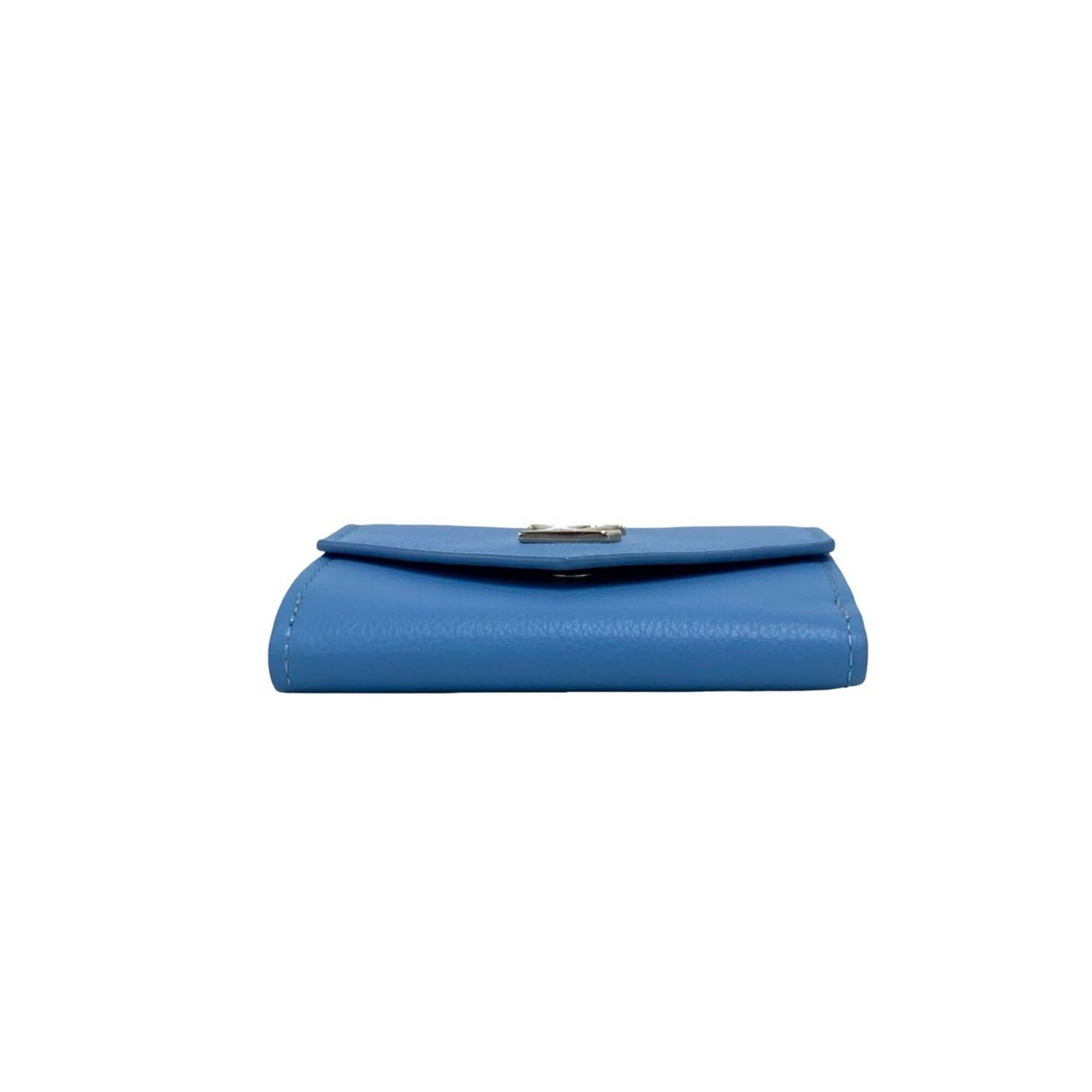 Louis Vuitton LOUIS VUITTON Portefeuille Lock Mini Leather Tri-fold Wallet, Blue, 20248 Size ONE SIZE - 6 Thumbnail