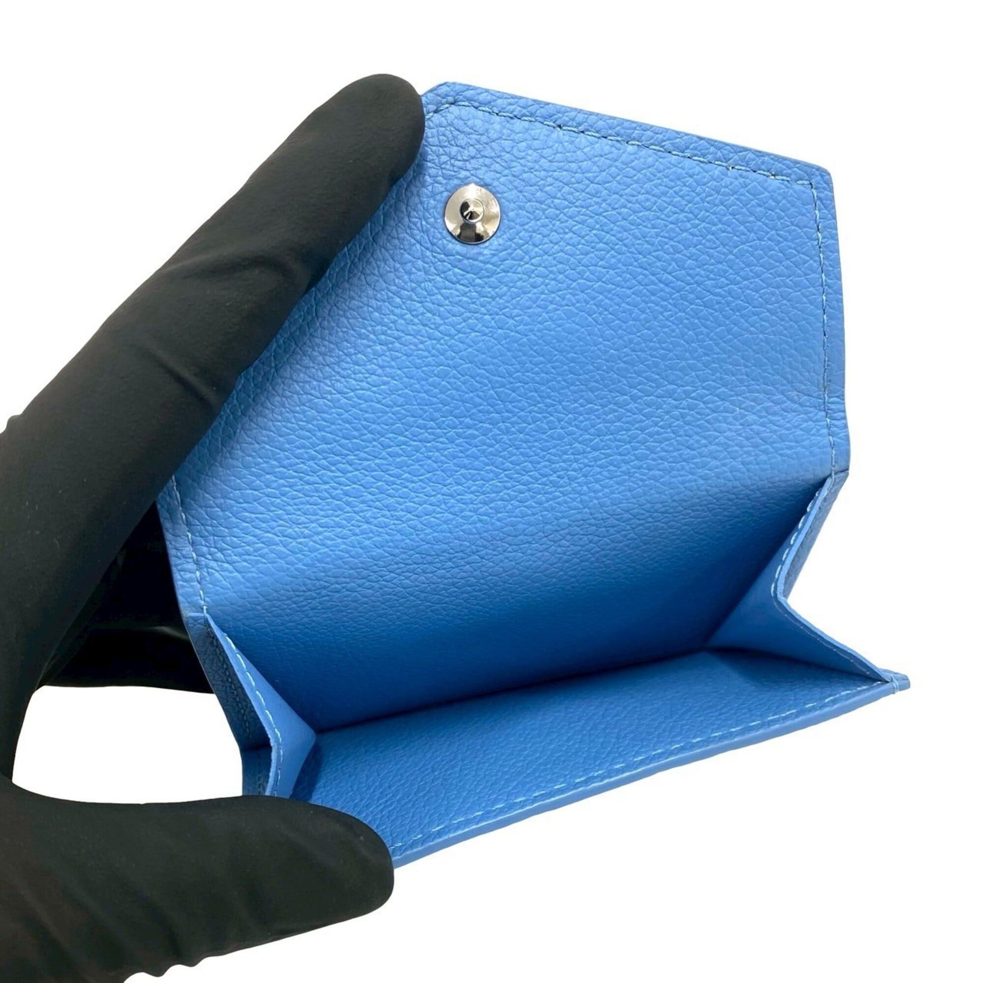 Louis Vuitton LOUIS VUITTON Portefeuille Lock Mini Leather Tri-fold Wallet, Blue, 20248 Size ONE SIZE - 10 Thumbnail