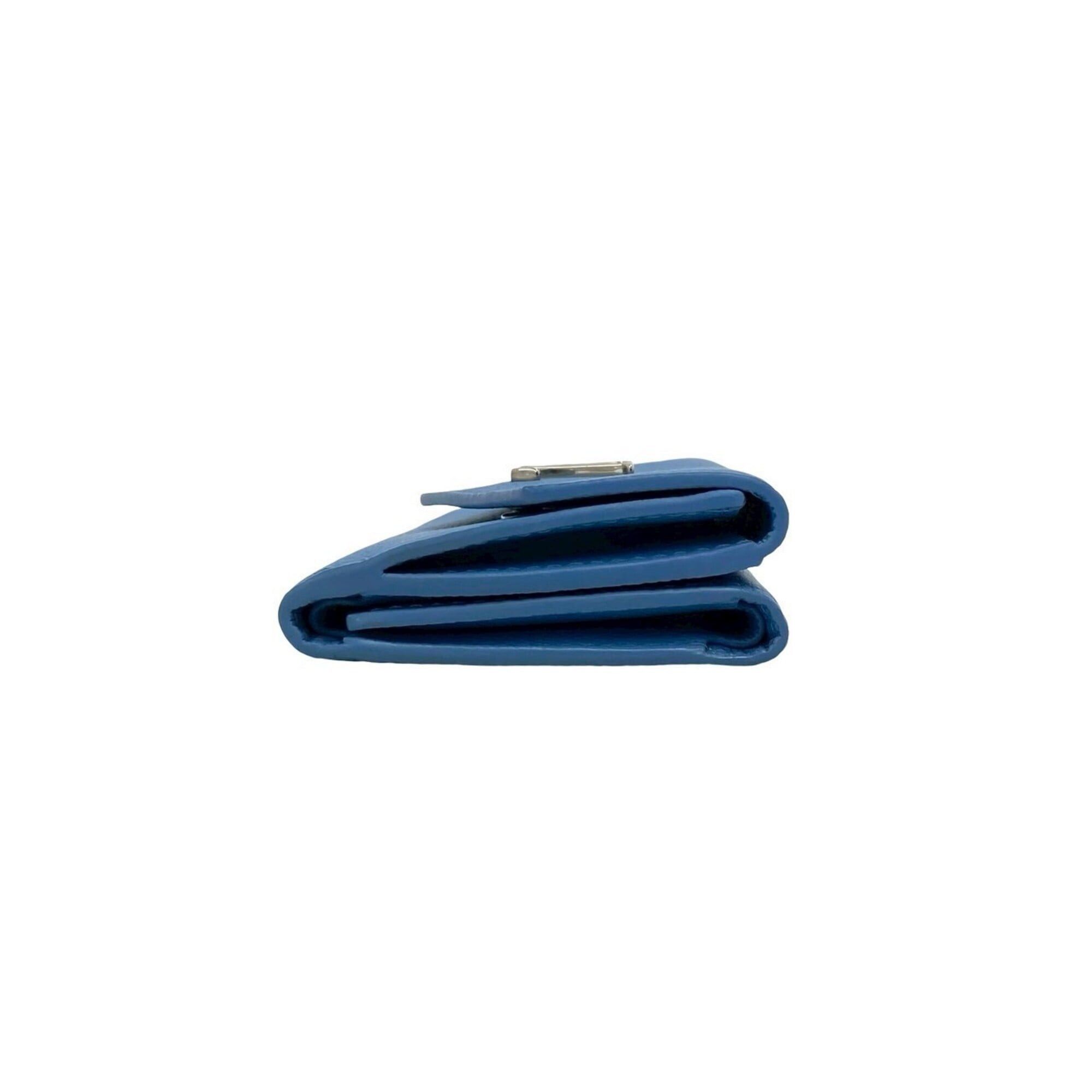 Louis Vuitton LOUIS VUITTON Portefeuille Lock Mini Leather Tri-fold Wallet, Blue, 20248 Size ONE SIZE - 5 Thumbnail