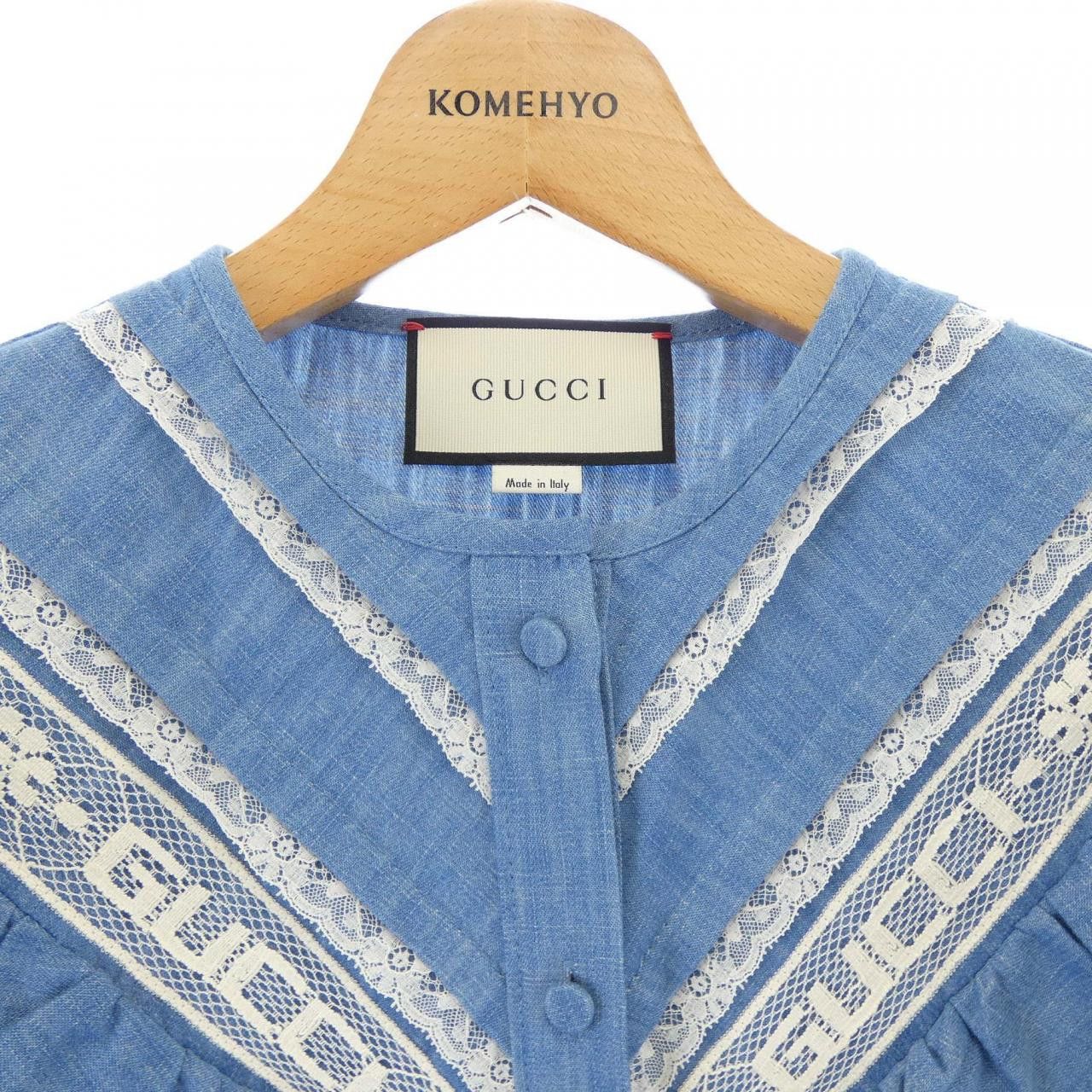 Gucci Gucci Gucci Cotton Shirt Textile Dress Shirt 527382-XRB67 DUTY FREE for USA Size ONE SIZE - 5 Thumbnail