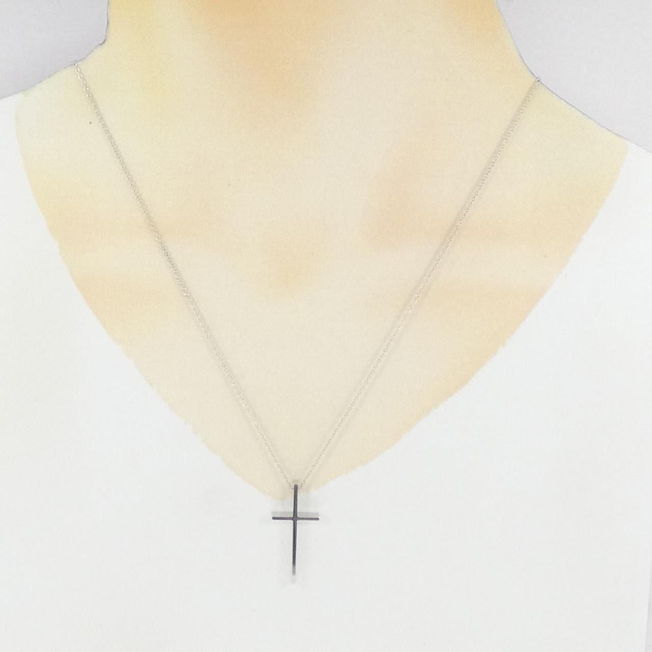 Tiffany & Co. Tiffany & Co. Tiffany & Co. 750 White Gold Cross Necklace Precious Metal Necklace DUTY FREE for USA Size ONE SIZE - 6 Thumbnail