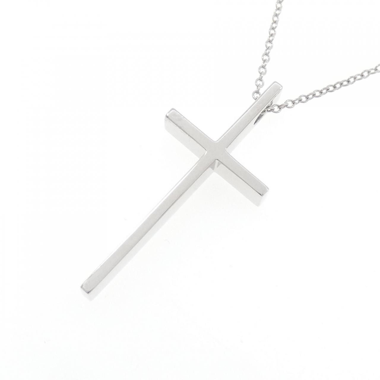 Tiffany & Co. Tiffany & Co. Tiffany & Co. 750 White Gold Cross Necklace Precious Metal Necklace DUTY FREE for USA Size ONE SIZE - 3 Thumbnail