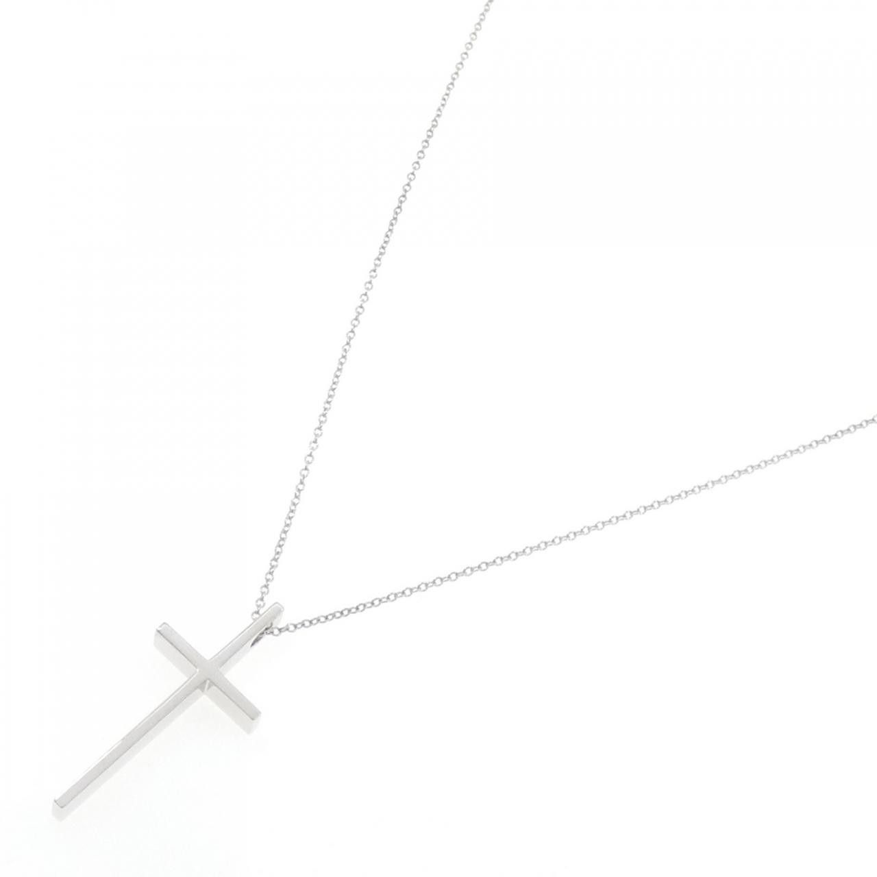 Tiffany & Co. Tiffany & Co. Tiffany & Co. 750 White Gold Cross Necklace Precious Metal Necklace DUTY FREE for USA Size ONE SIZE - 2 Thumbnail
