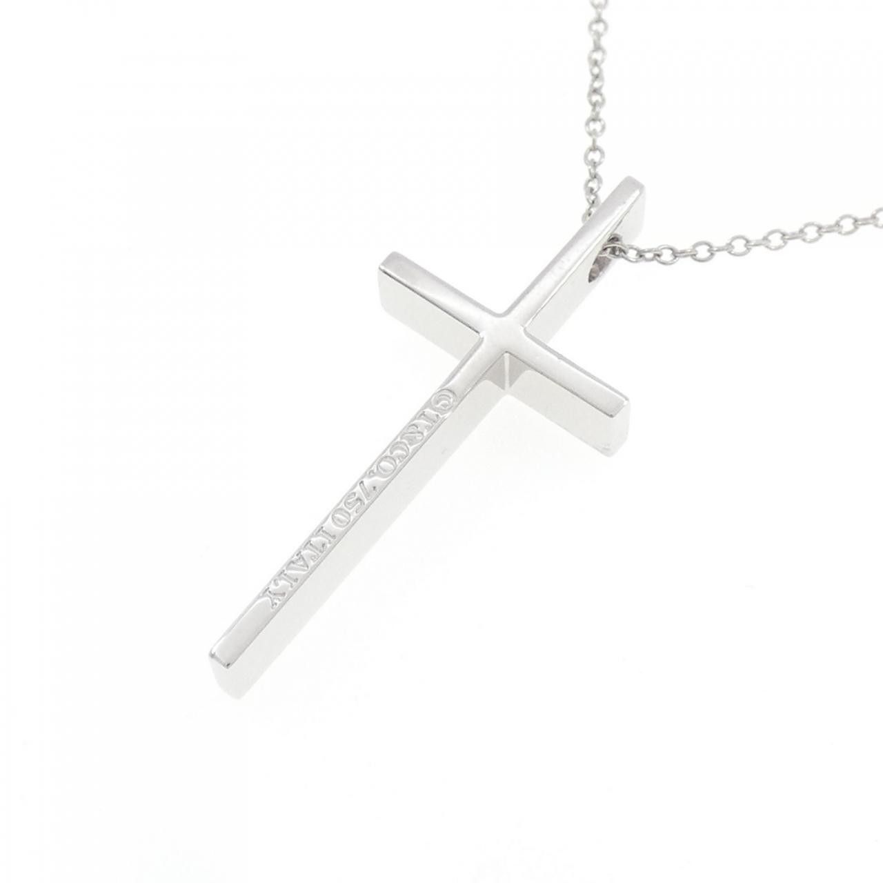 Tiffany & Co. Tiffany & Co. Tiffany & Co. 750 White Gold Cross Necklace Precious Metal Necklace DUTY FREE for USA Size ONE SIZE - 4 Thumbnail
