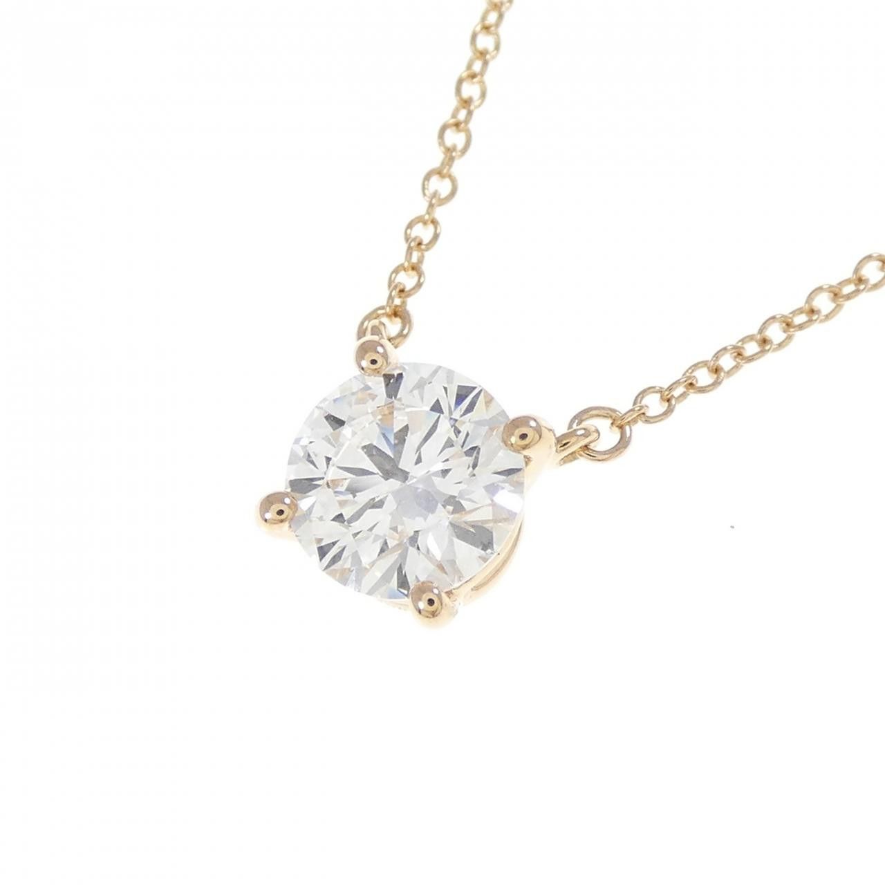 Tiffany & Co. Tiffany & Co. Tiffany Solitaire Au750 Pink Gold Diamond Necklace Precious Metal Necklace DUTY FREE for USA Size ONE SIZE - 3 Thumbnail