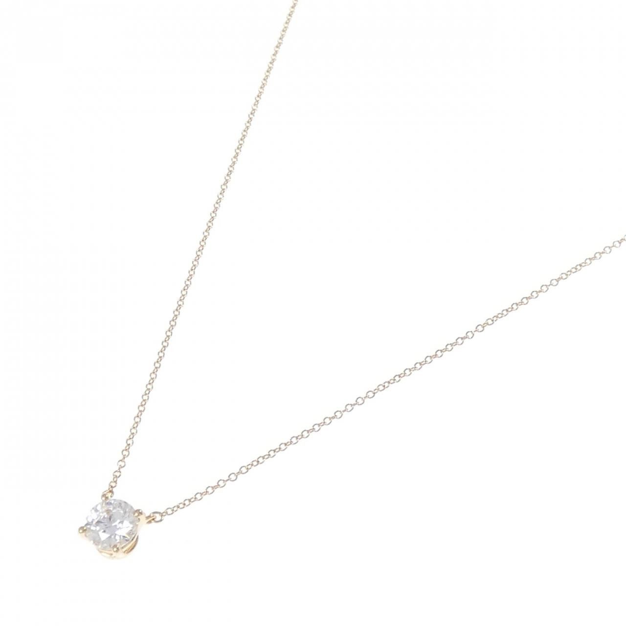 Tiffany & Co. Tiffany & Co. Tiffany Solitaire Au750 Pink Gold Diamond Necklace Precious Metal Necklace DUTY FREE for USA Size ONE SIZE - 2 Thumbnail