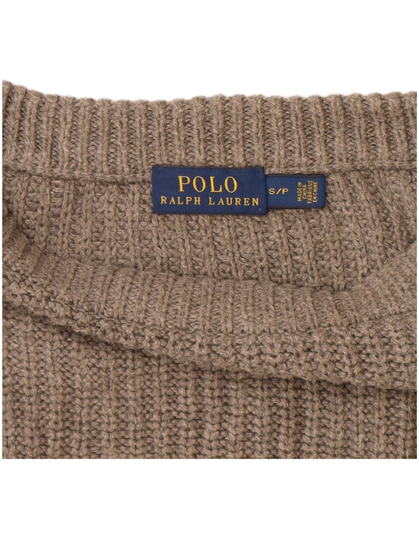 Polo Ralph Lauren Womens Boat Neck Jumper Sweater UK 10 Small Grey Cotton Size L / US 10 / IT 46 - 3 Thumbnail