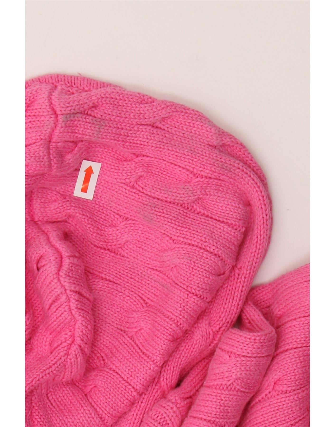 Ralph Lauren Womens Hooded Crop Cardigan Sweater UK 16 Large Pink Cotton Size M / US 6-8 / IT 42-44 - 3 Thumbnail