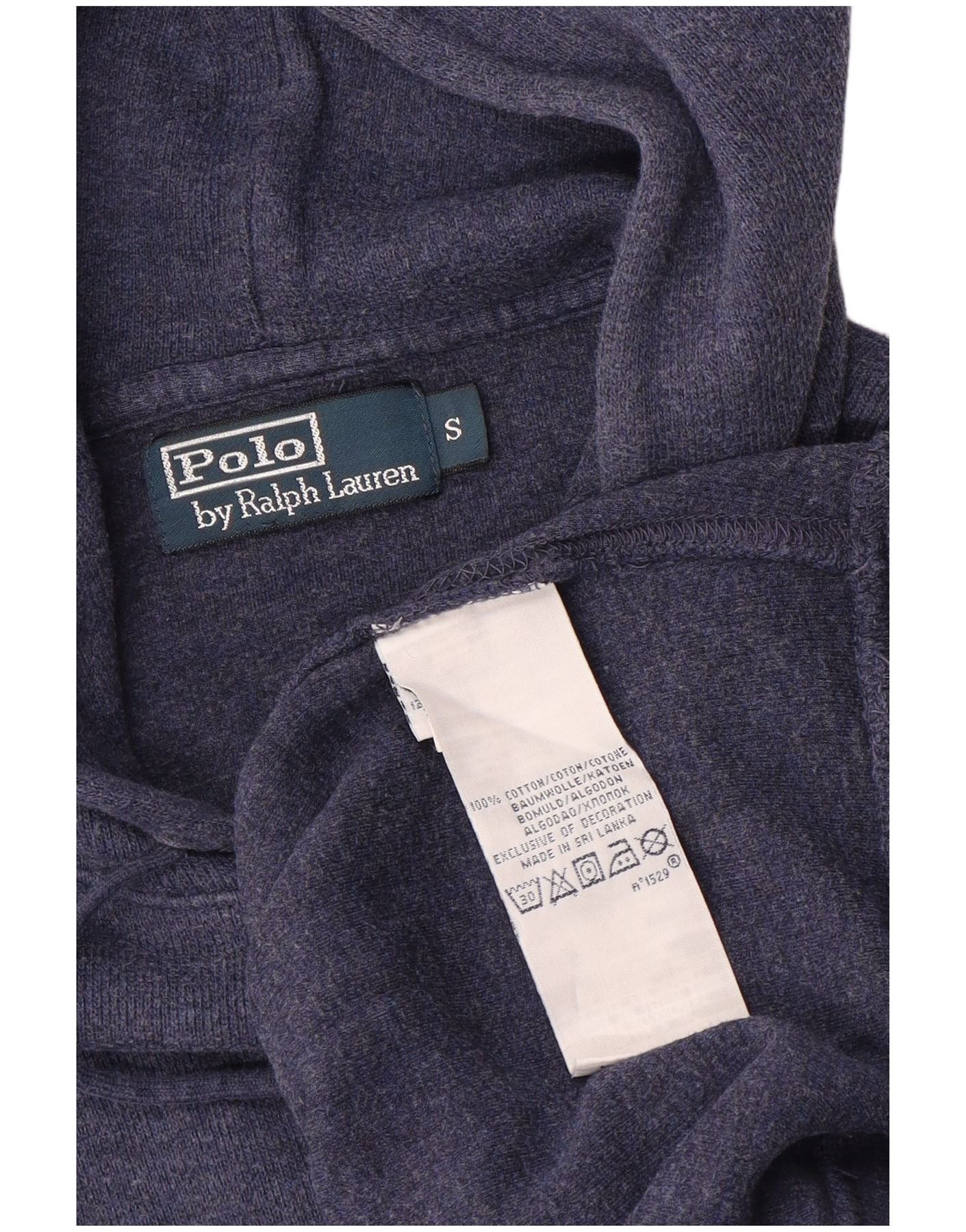 Polo Ralph Lauren Mens Hooded Jumper Sweater Small Navy Blue Colourblock Size US M / EU 48-50 / 2 - 3 Thumbnail