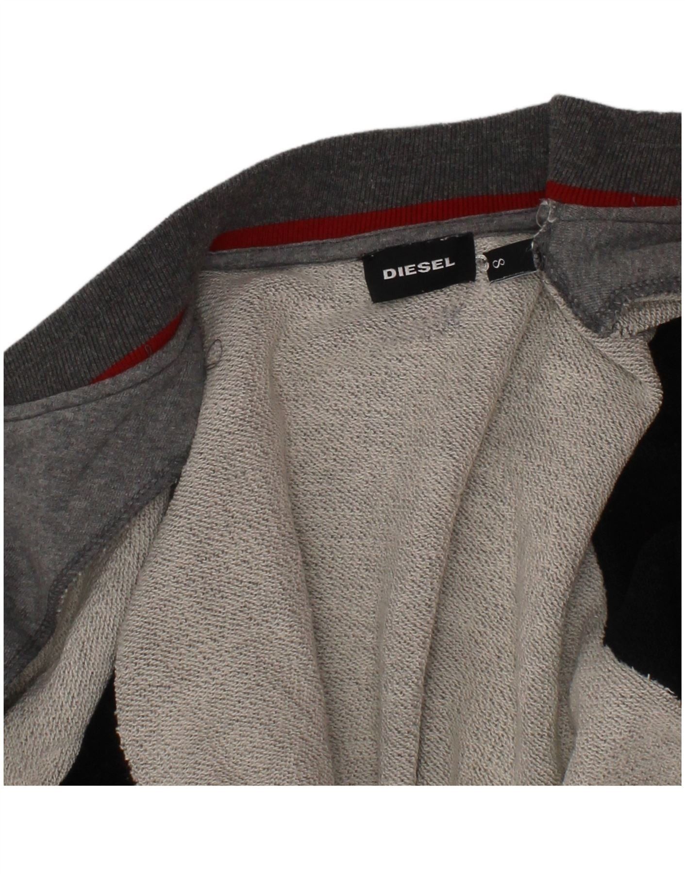 Diesel Boys Graphic Varsity Jacket 7-8 Years Grey Colourblock Size S / US 4 / IT 40 - 3 Thumbnail