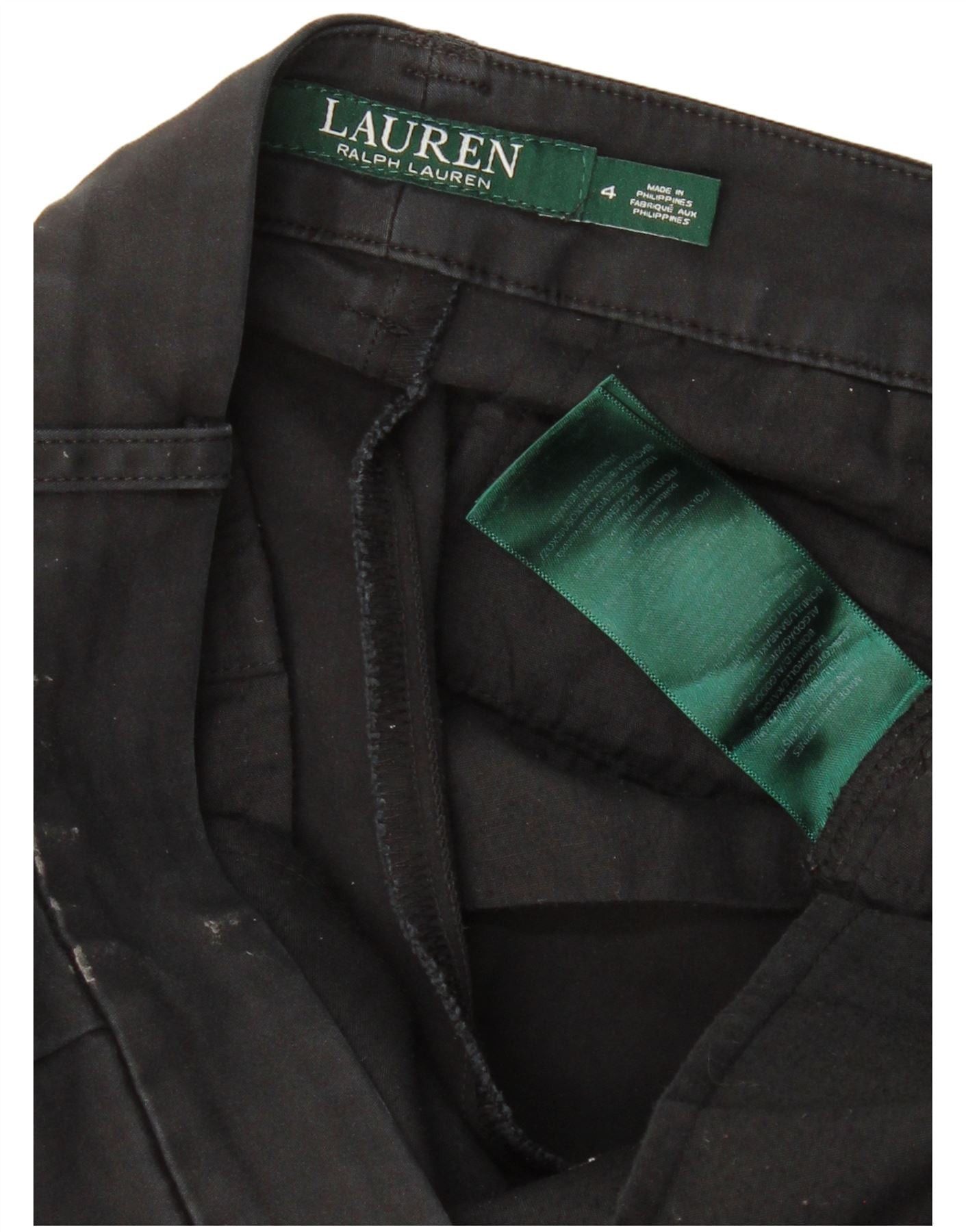 Ralph Lauren Womens Skinny Chino Trousers US 4 Small W30 L28 Black Size 25" / US 0 / IT 36 - 3 Thumbnail