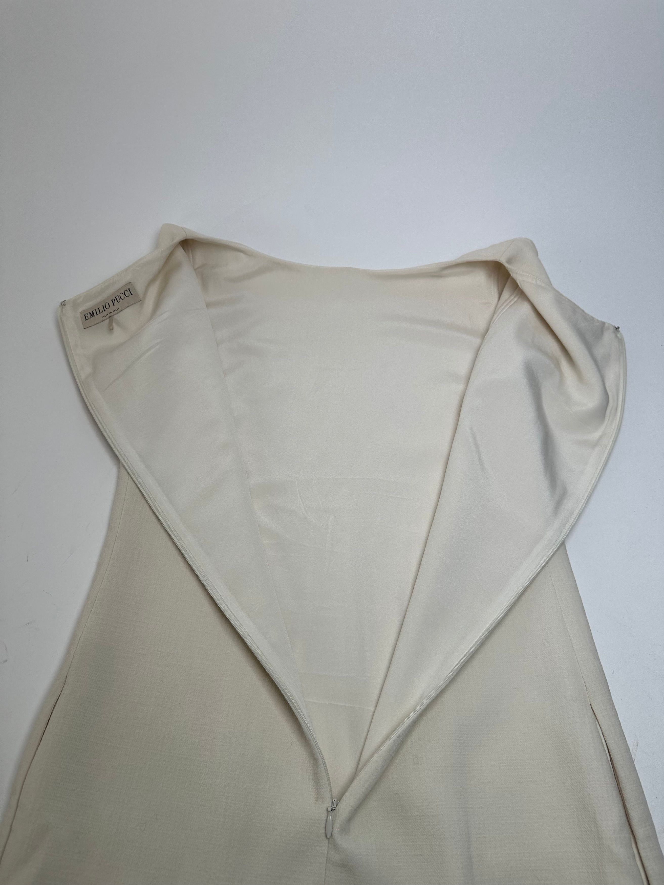Emilio Pucci Vintage Wool Dress White M Size XS / US 0-2 / IT 36-38 - 11 Thumbnail