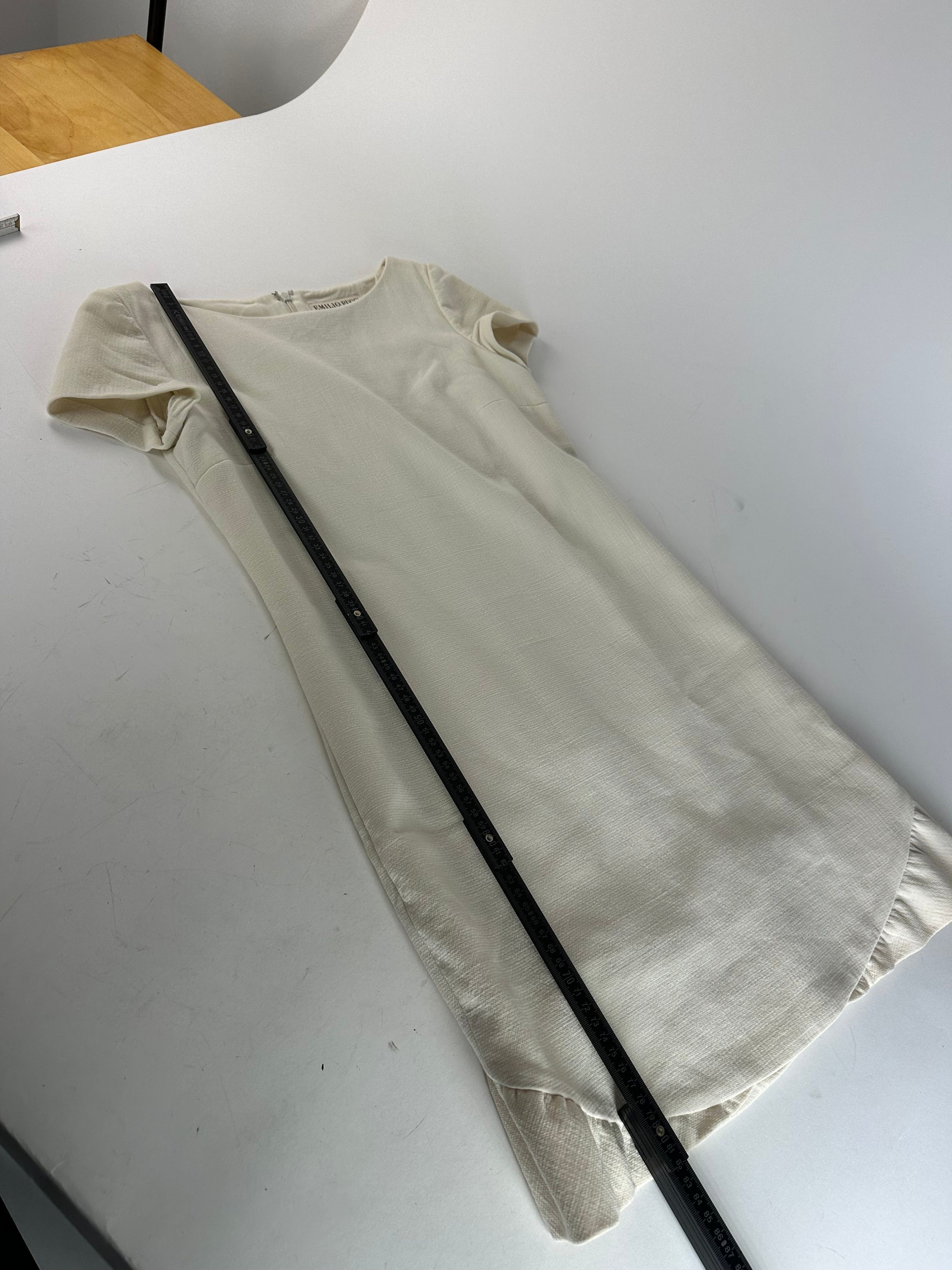 Emilio Pucci Vintage Wool Dress White M Size XS / US 0-2 / IT 36-38 - 7 Thumbnail
