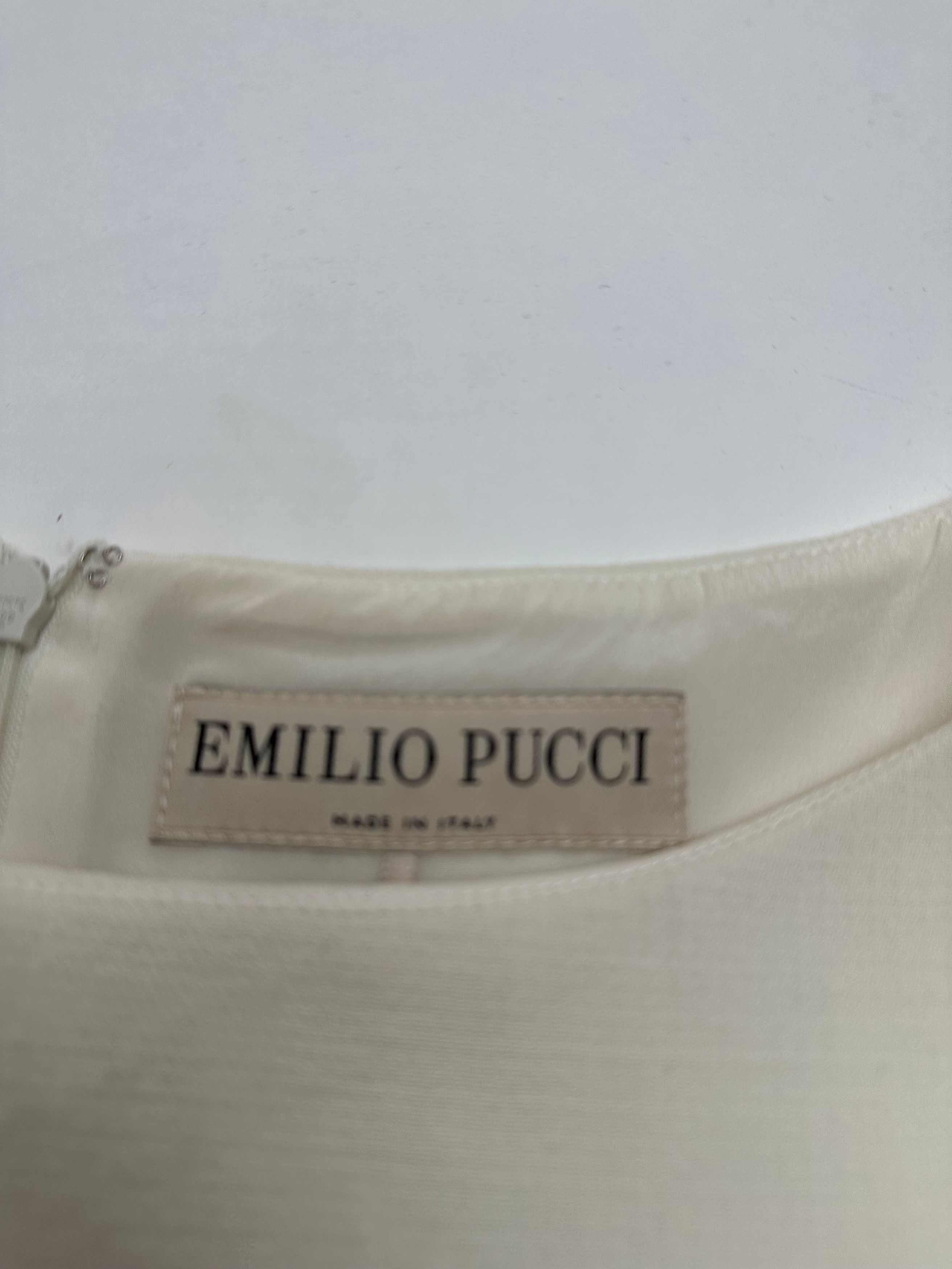 Emilio Pucci Vintage Wool Dress White M Size XS / US 0-2 / IT 36-38 - 6 Thumbnail