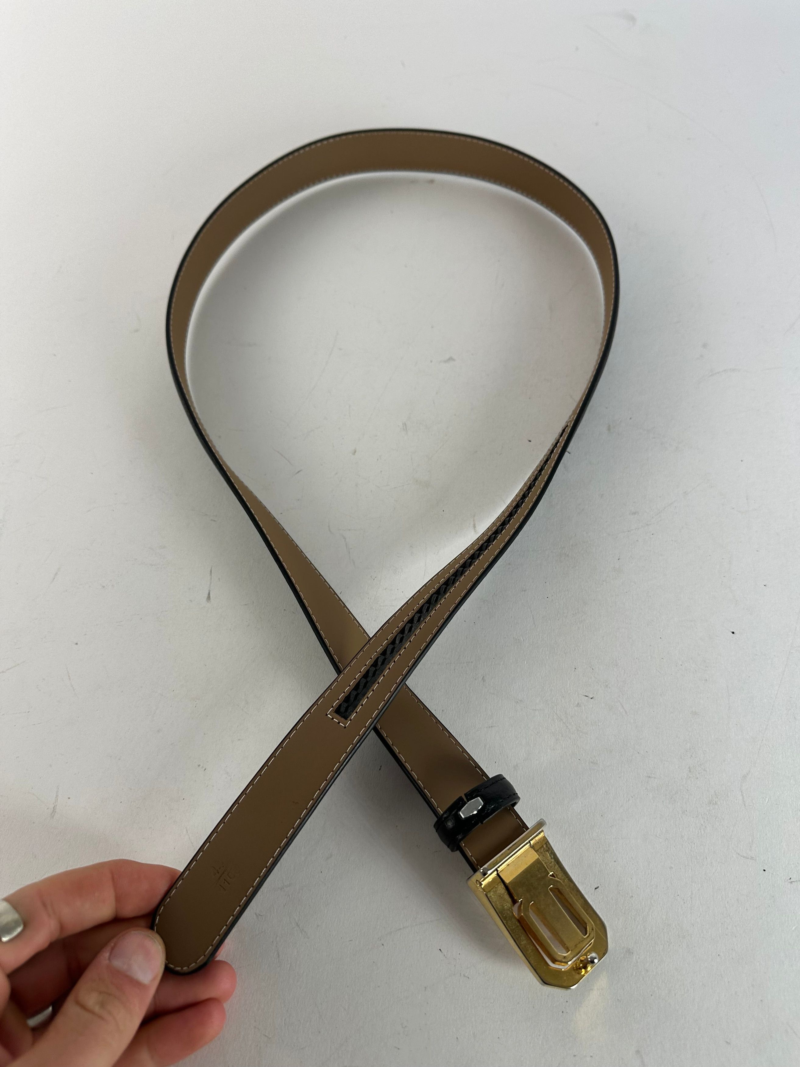 Burberry Vintage Leather Belt Black Size ONE SIZE - 7 Thumbnail