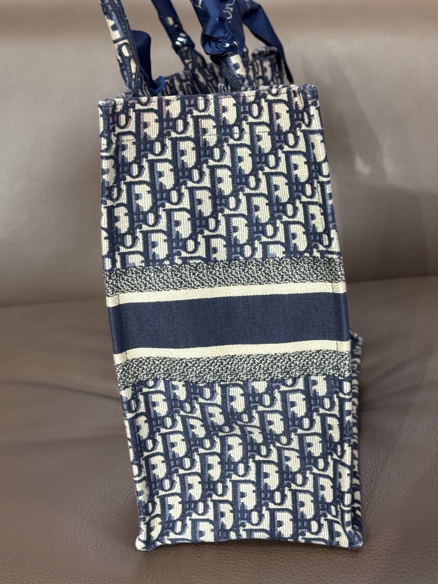 Dior Dior Canvas Embroidered Blue Shoulder Bag 43 Women Size ONE SIZE - 3 Thumbnail
