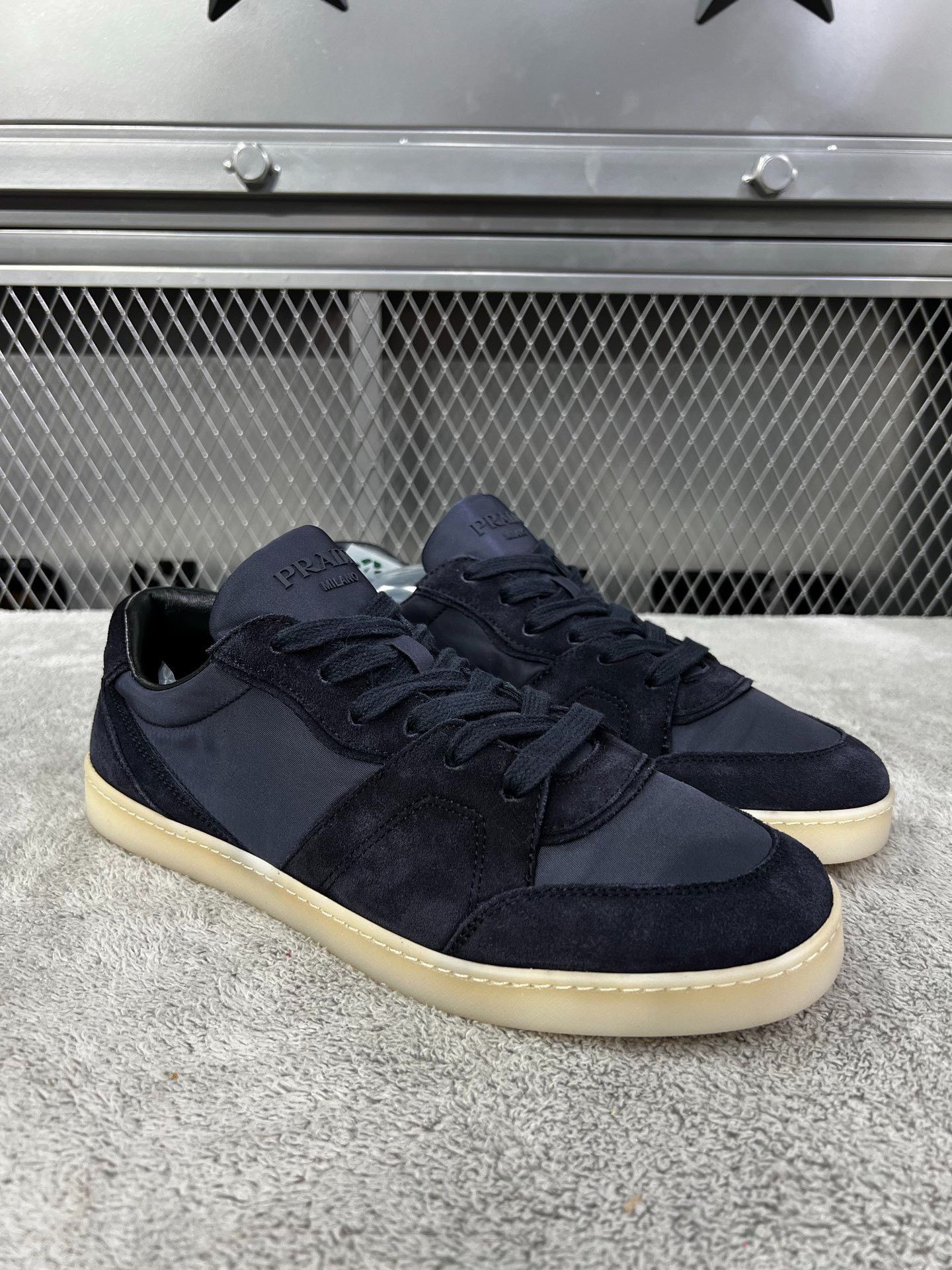 Prada Prada Leather Blue Lowtop Sneakers 41 Men Size US 8.5 / EU 41-42 - 3 Thumbnail