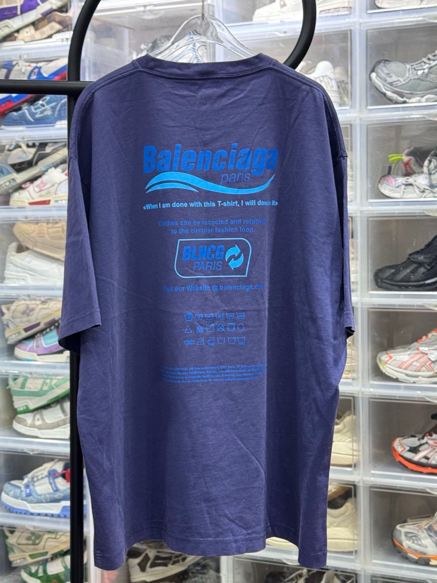 Balenciaga Balenciaga Blue T-Shirt S Men Size US S / EU 44-46 / 1 - 3 Thumbnail