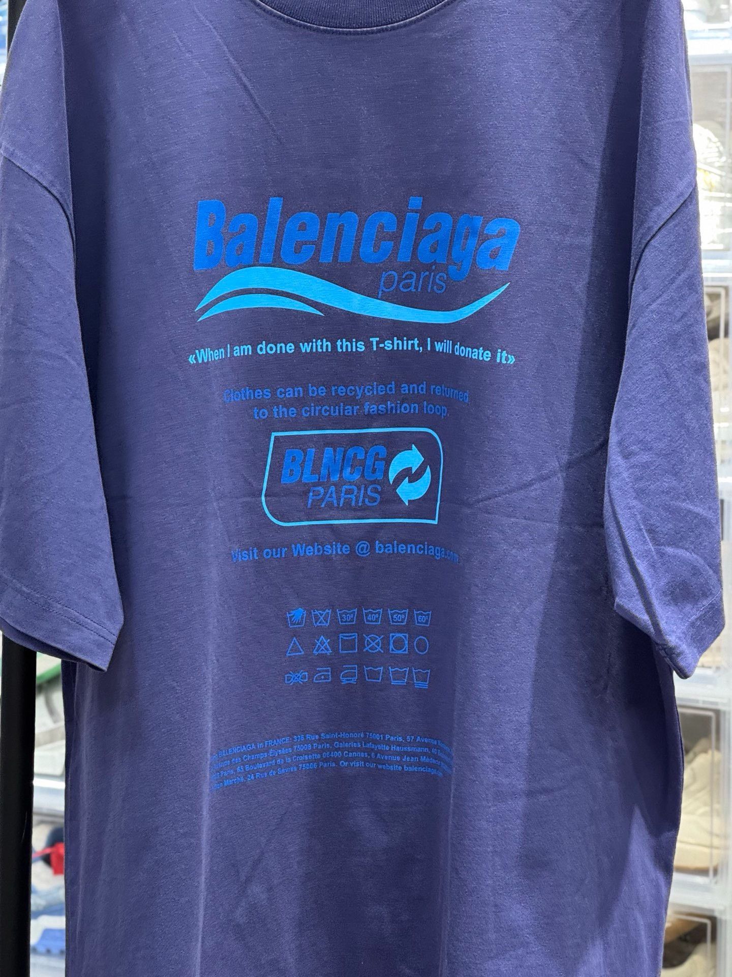 Balenciaga Balenciaga Blue T-Shirt S Men Size US S / EU 44-46 / 1 - 2 Thumbnail