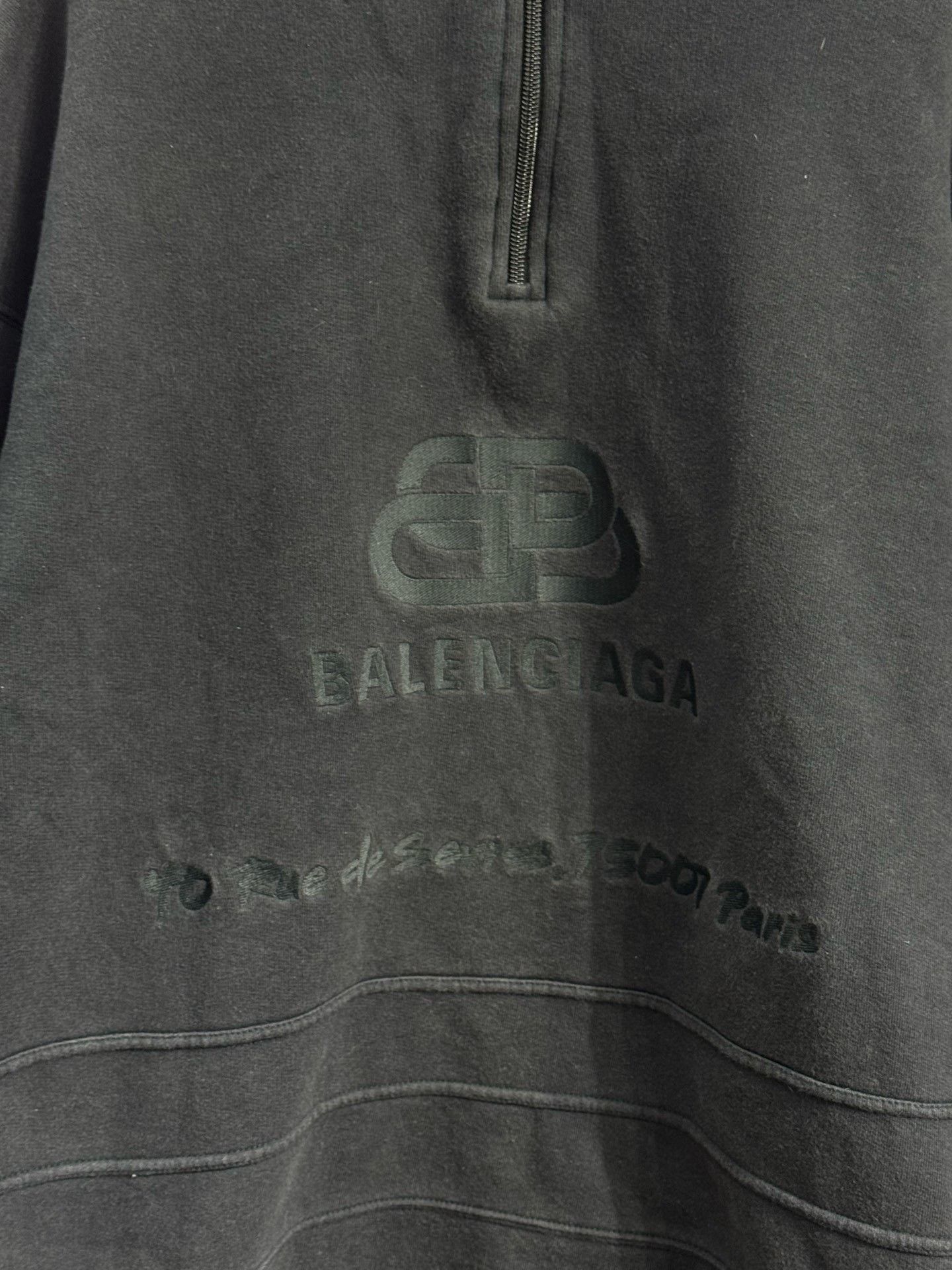 Balenciaga Balenciaga Embroidered Black Hoodie XS Men Size US XS / EU 42 / 0 - 2 Thumbnail