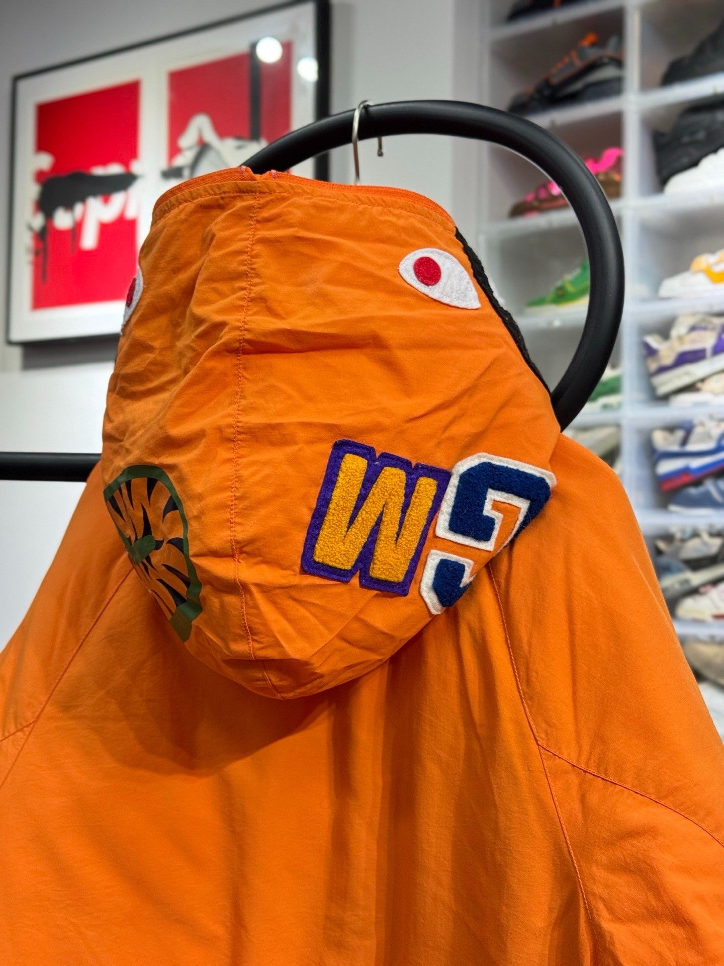 Bape Bape Down Shark Orange Heavy Coat L Men Size US L / EU 52-54 / 3 - 3 Thumbnail