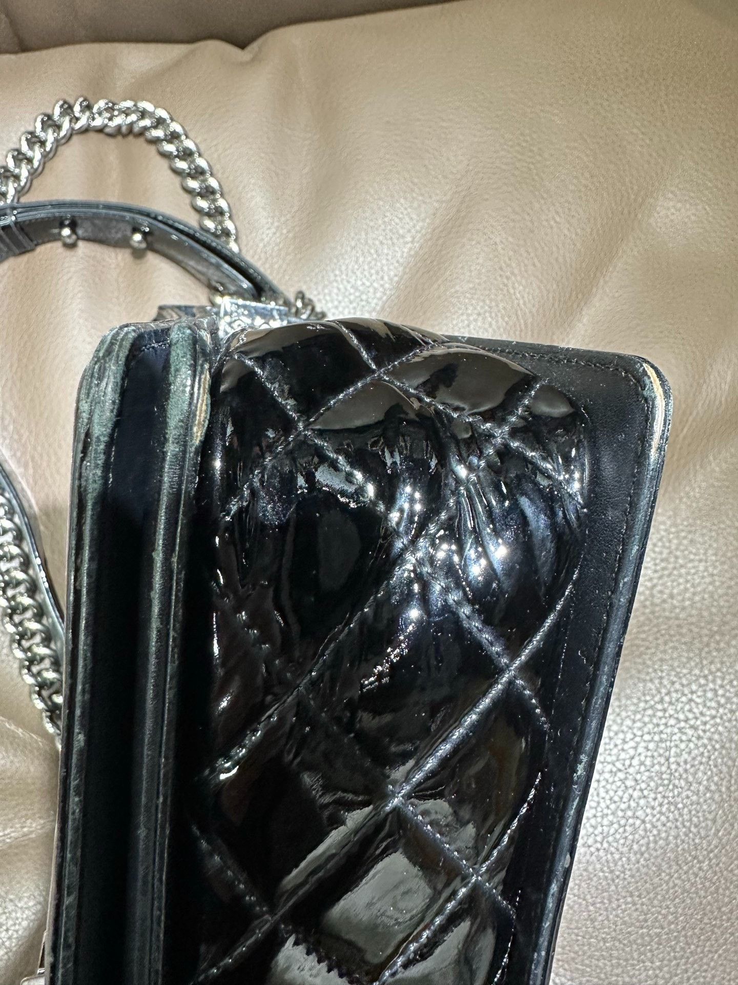 Chanel Chanel Distressed Black Shoulder Bag L Women Size ONE SIZE - 6 Thumbnail