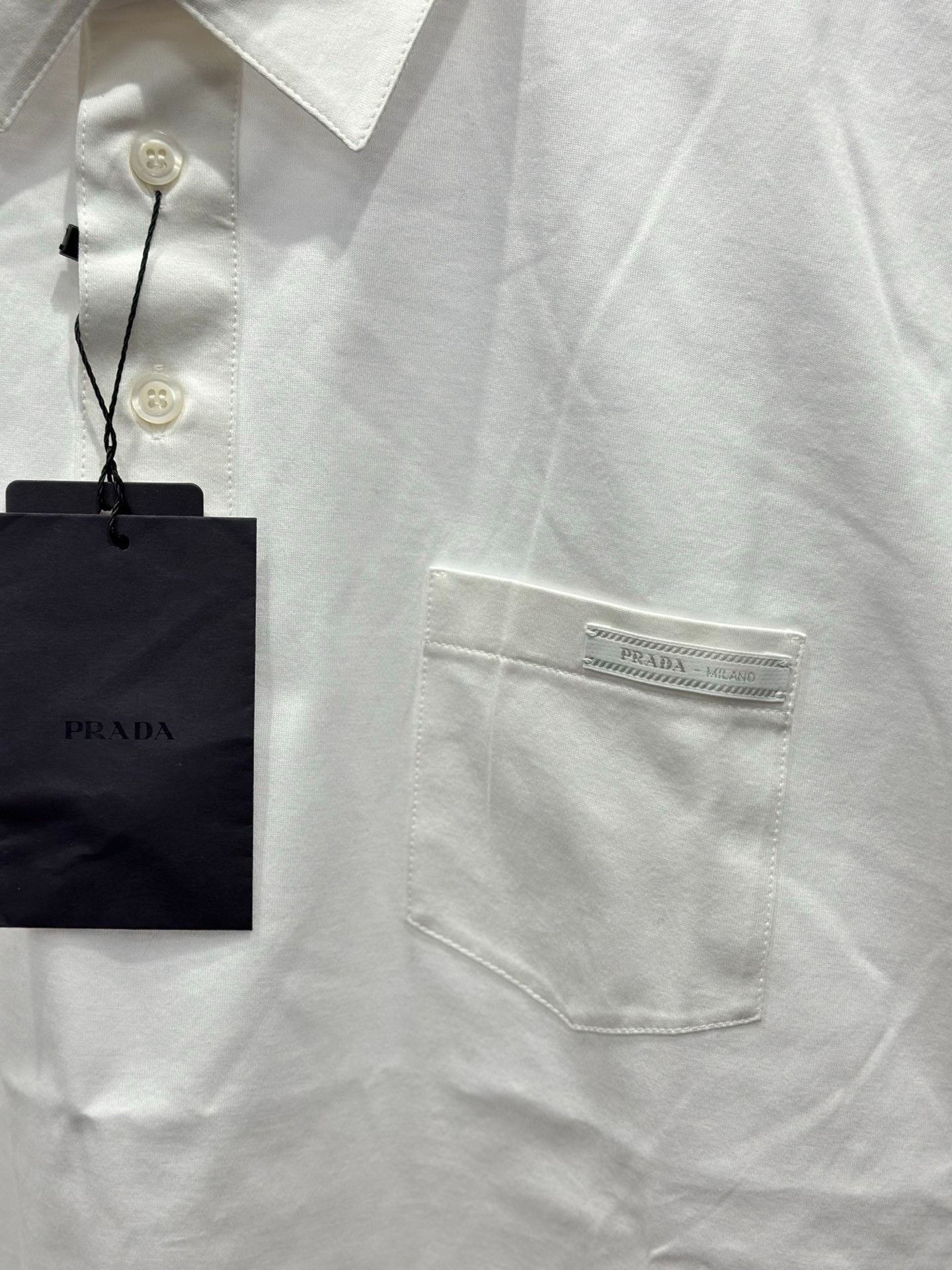 Prada Prada White Polo XXL Men Size US XXL / EU 58 / 5 - 3 Thumbnail