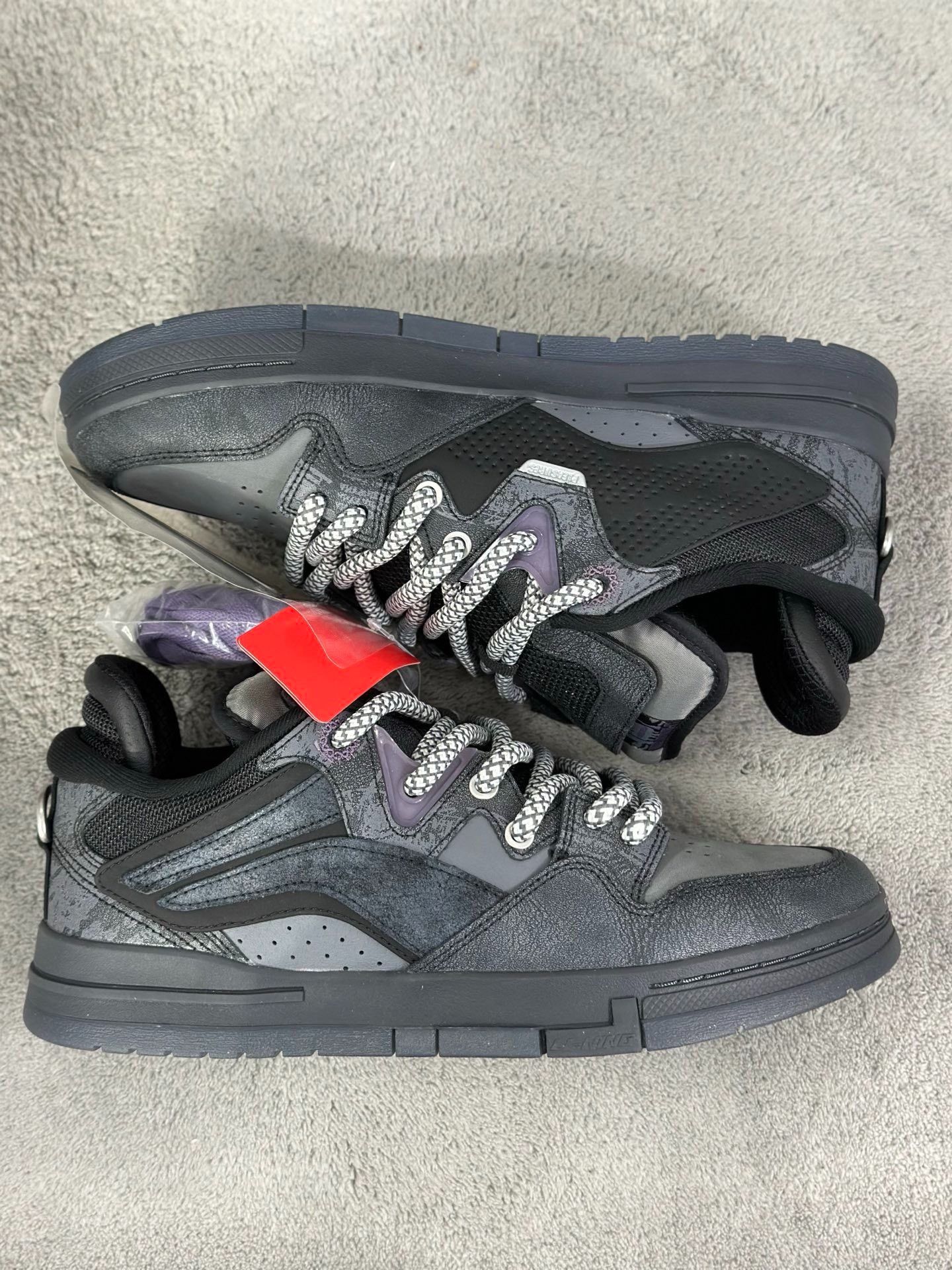 Li-Ning Li-Ning Black Lowtop Sneakers 43.5 Men Size US 10.5 / EU 43-44 - 4 Thumbnail