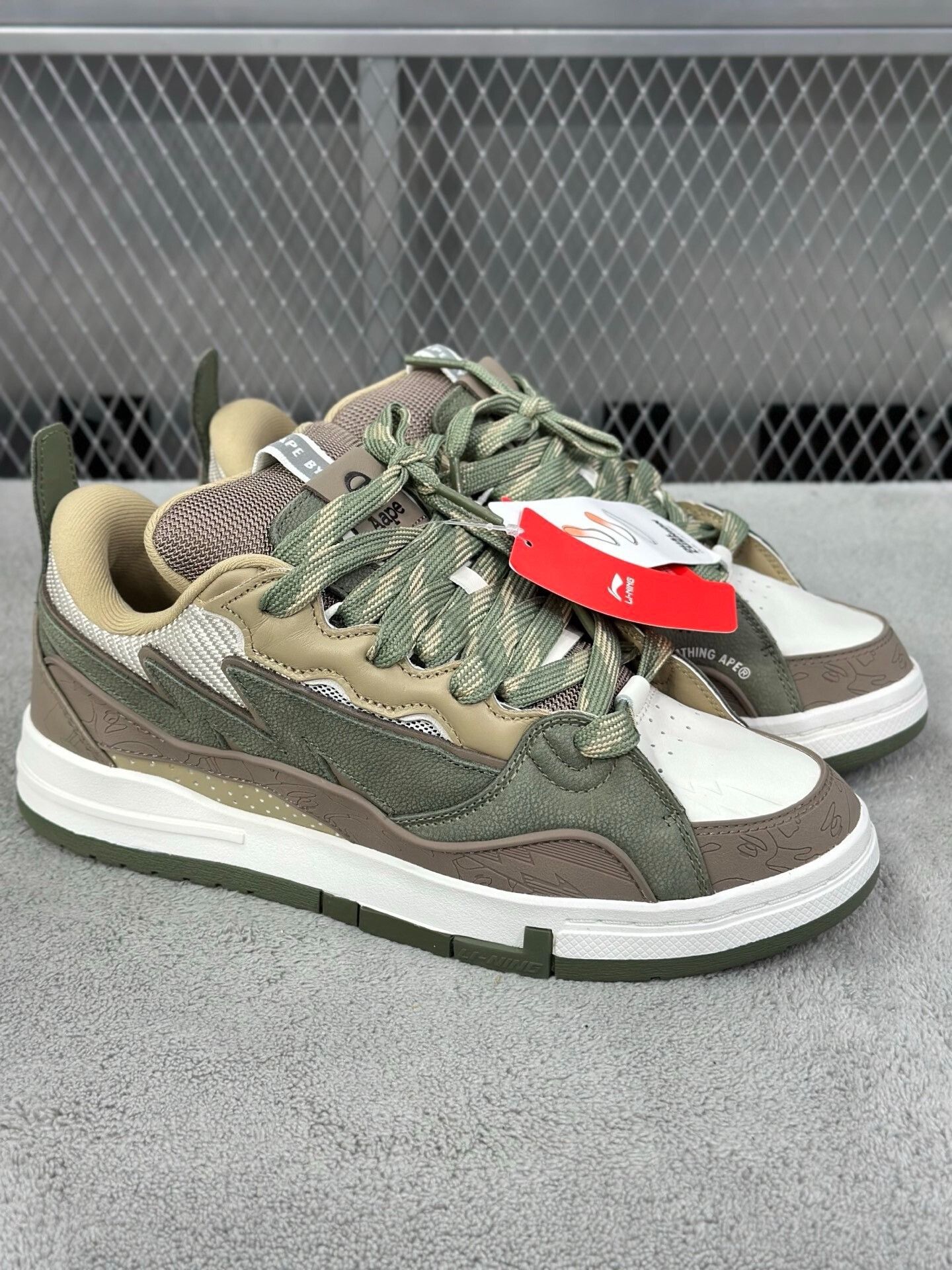 Li-Ning Li-Ning Green Lowtop Sneakers 43 Men Size US 10 / EU 43 - 3 Thumbnail