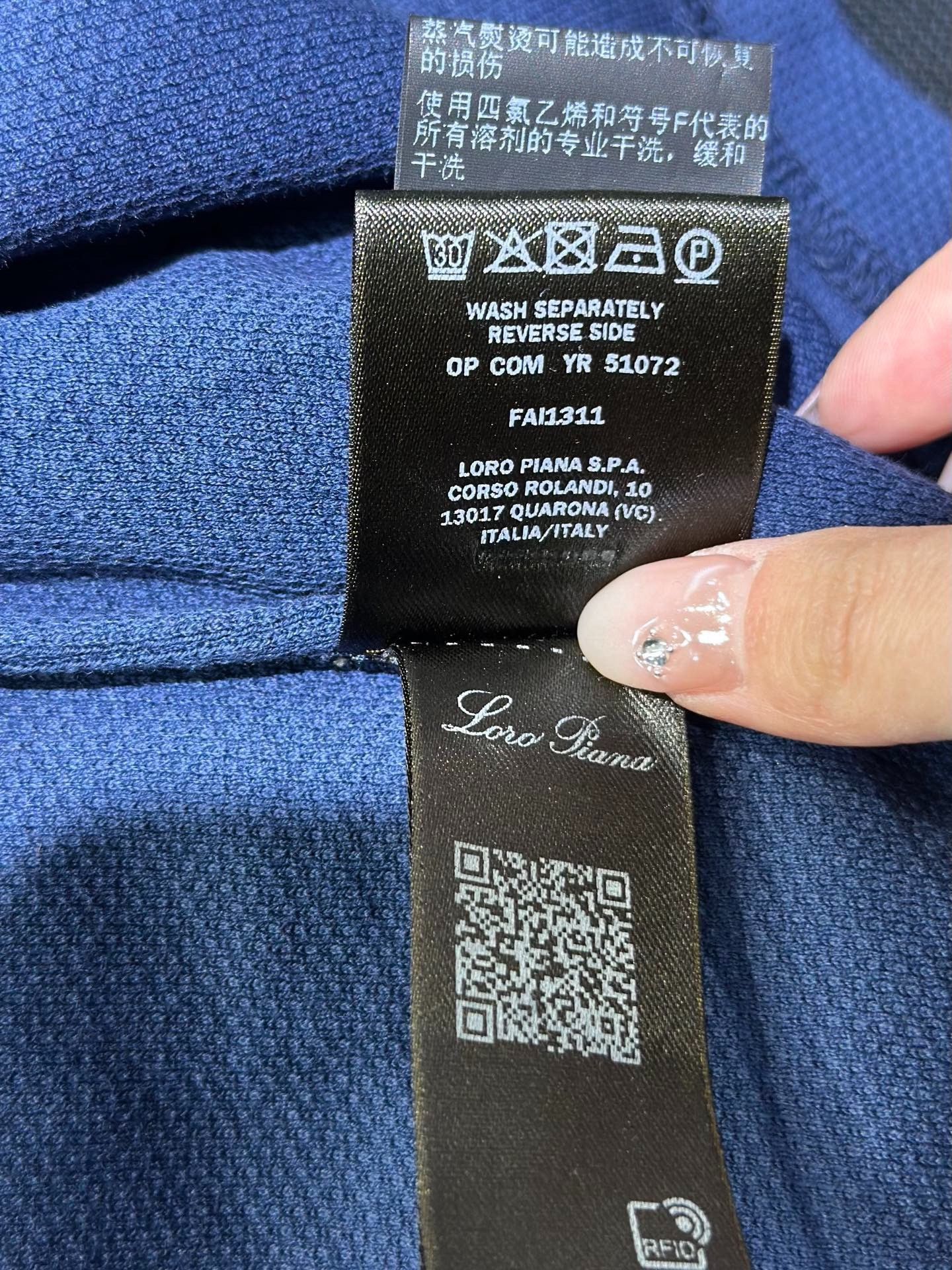 Loro Piana Loro Piana Blue Polo M Men Size US M / EU 48-50 / 2 - 5 Thumbnail
