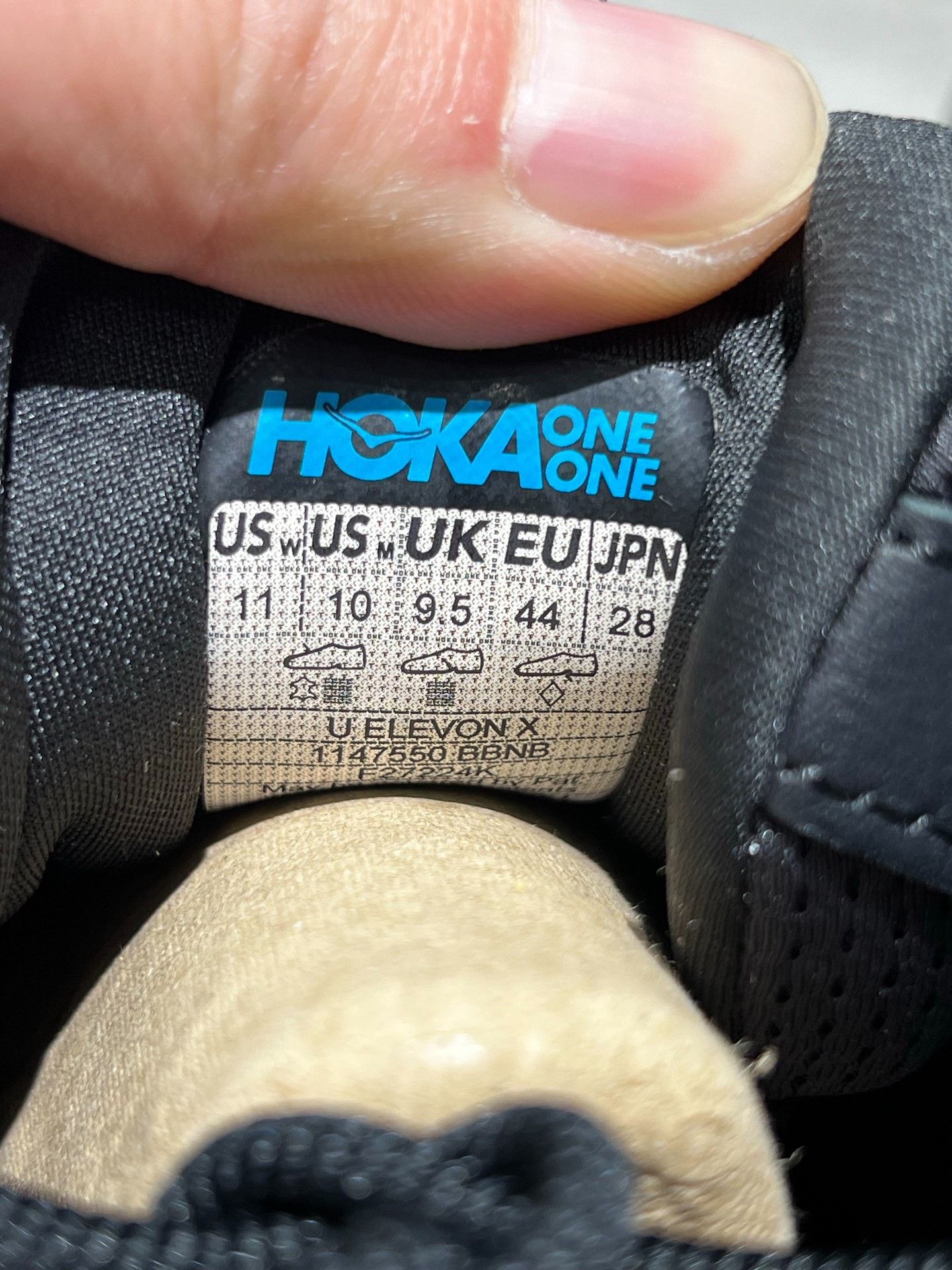 Hoka Hoka Running Black Lowtop Sneakers 44 Men Size US 10.5 / EU 43-44 - 7 Thumbnail