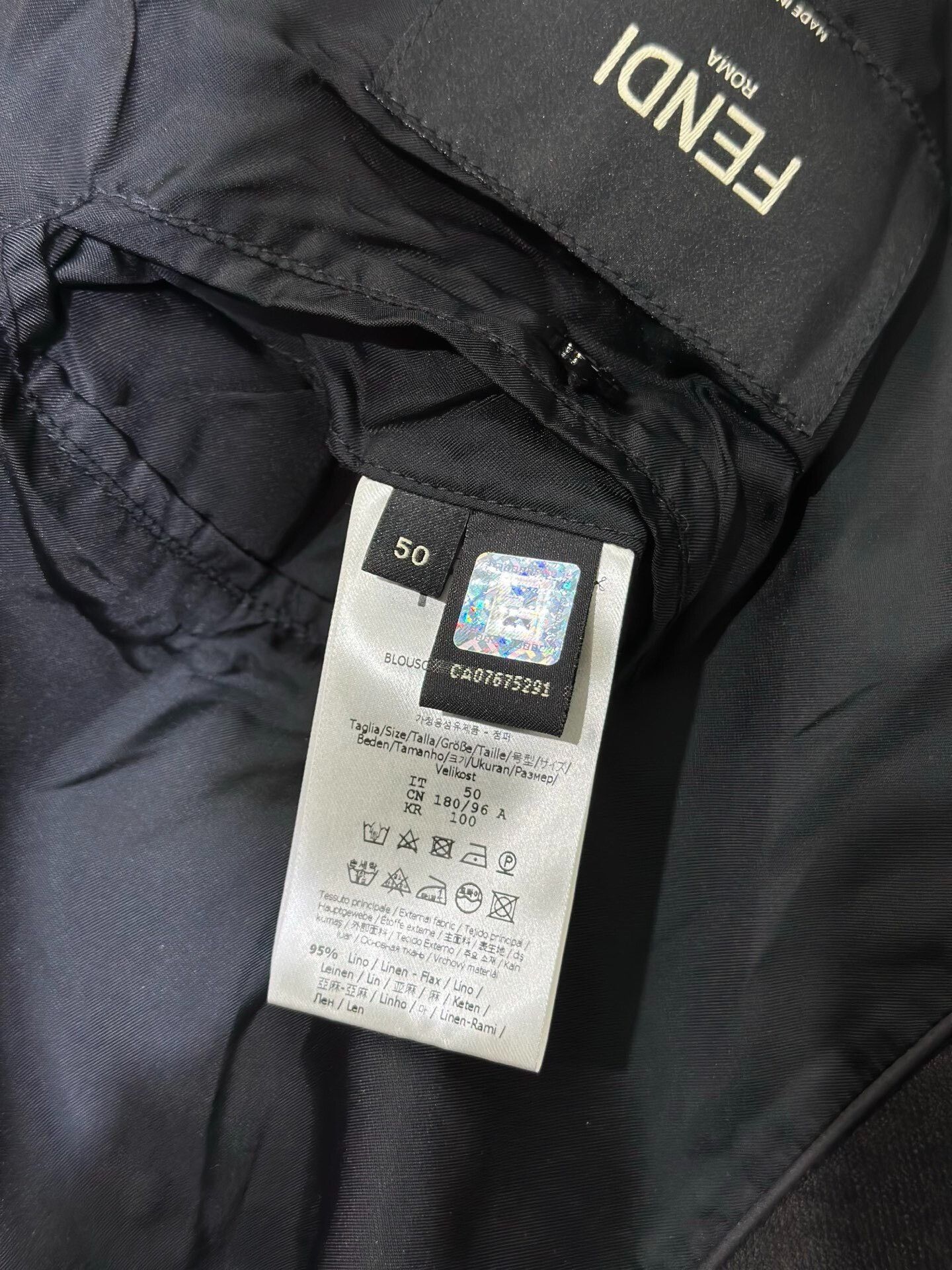 Fendi Fendi Linen Black Light Jacket 44 Men Size US L / EU 52-54 / 3 - 5 Thumbnail