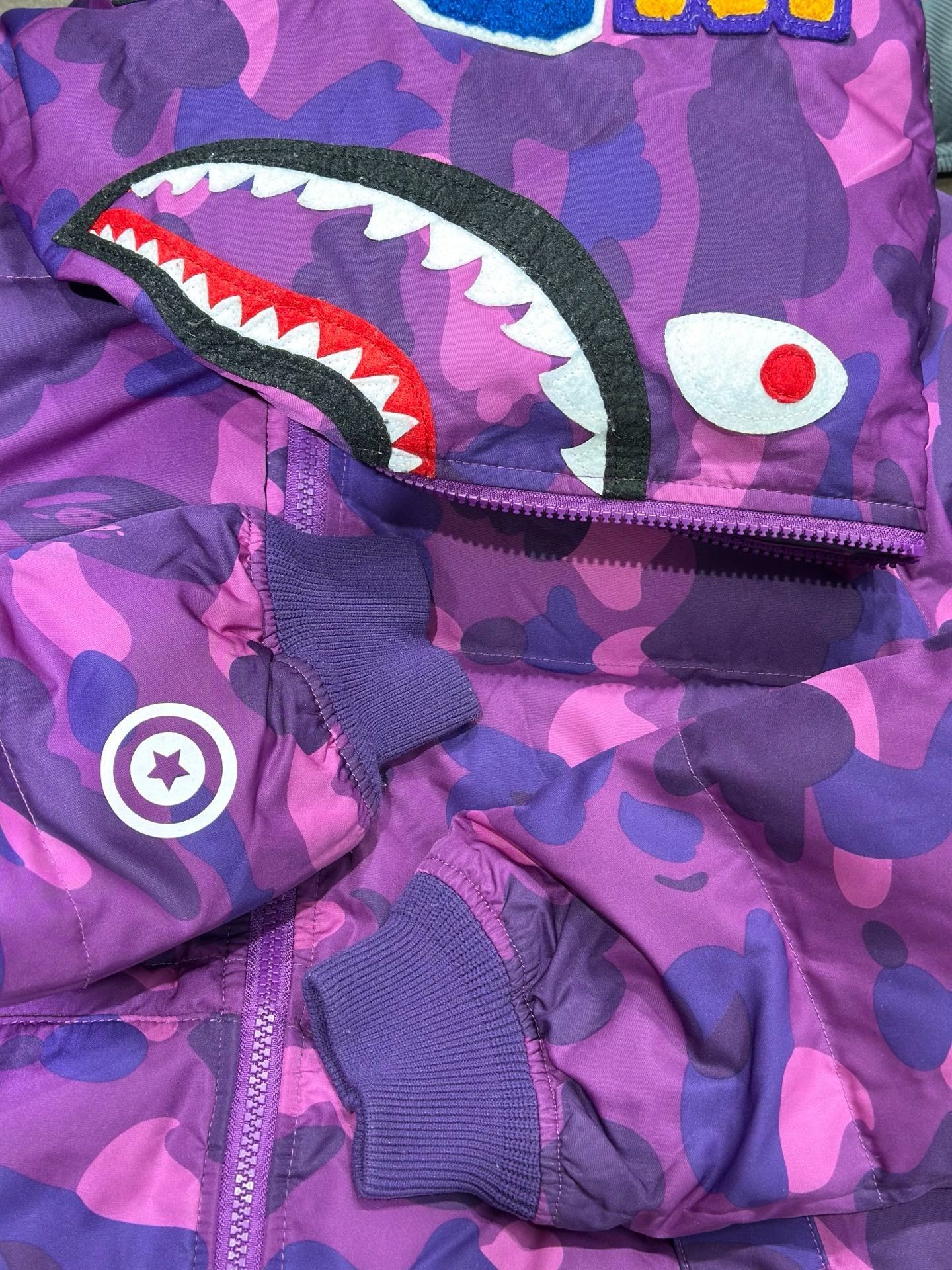 Bape Bape Down Camo Purple Heavy Coat M Men Size US M / EU 48-50 / 2 - 4 Thumbnail