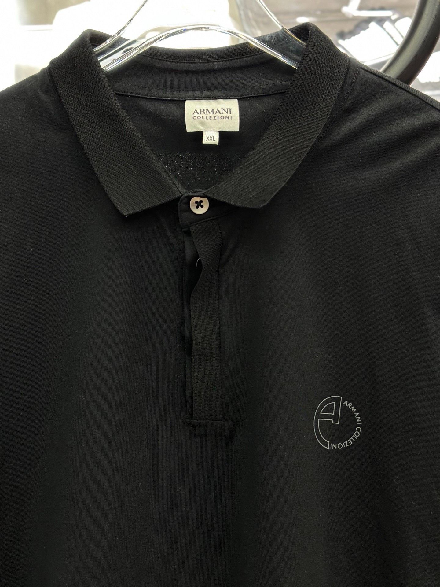 Armani Armani Black Polo XXL Men Size US XXL / EU 58 / 5 - 2 Thumbnail
