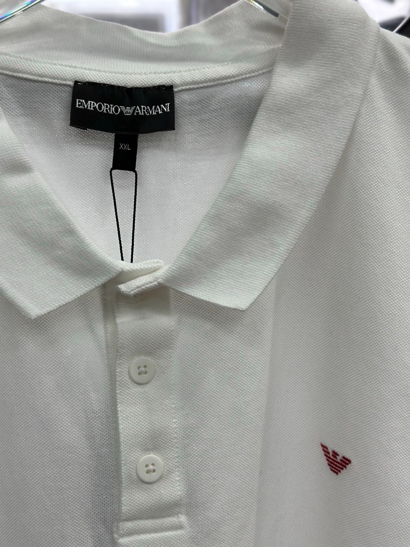 Armani Armani Embroidered White Polo XXL Men Size US XXL / EU 58 / 5 - 3 Thumbnail