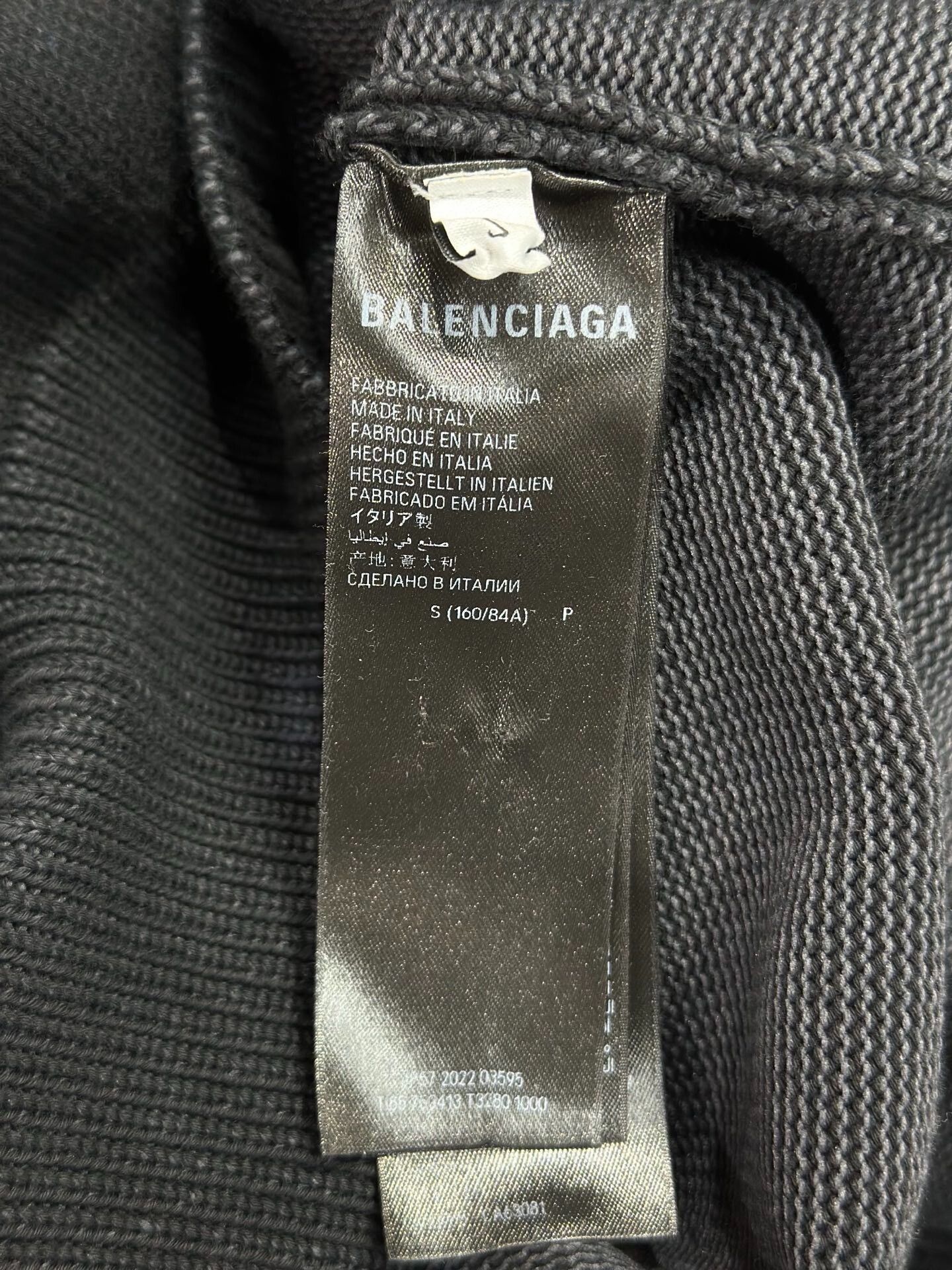Balenciaga Balenciaga Printed Black Sweater S Men Size US S / EU 44-46 / 1 - 5 Thumbnail