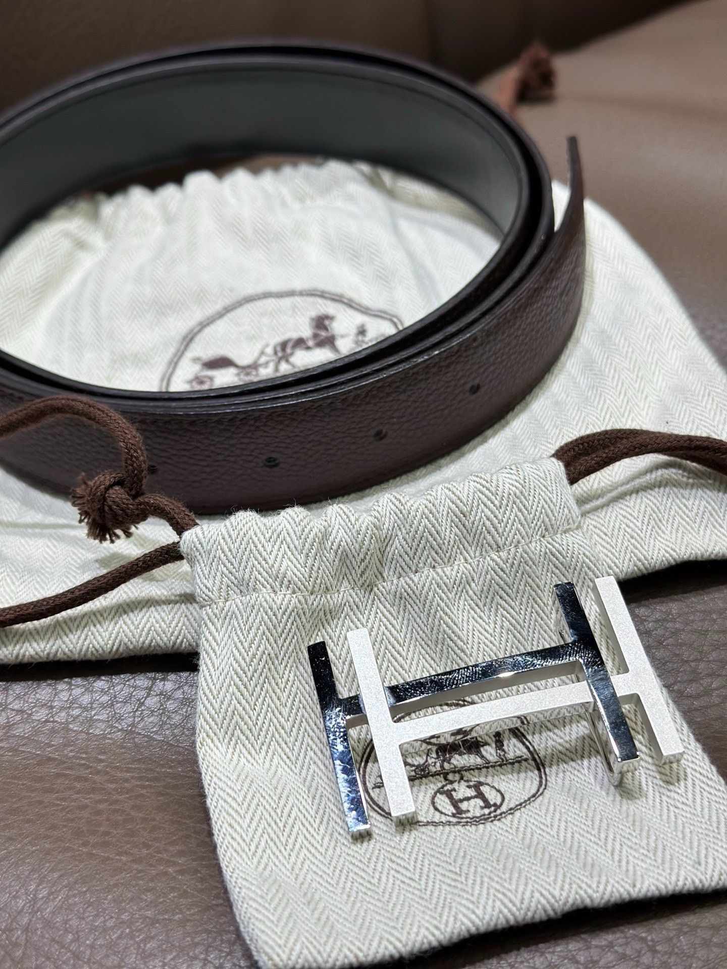 Hermes Hermes Brown Belt L Men Size ONE SIZE - 2 Thumbnail