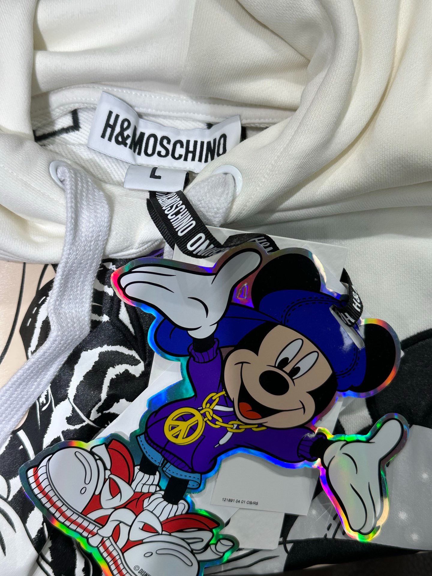 Moschino Moschino Collab Printed Beige Hoodie L Men Size US L / EU 52-54 / 3 - 3 Thumbnail