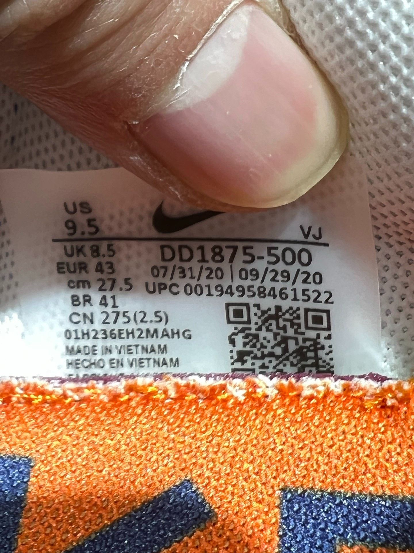 Nike Nike SACAI Purple Lowtop Sneakers 43 Men Size US 10 / EU 43 - 7 Thumbnail