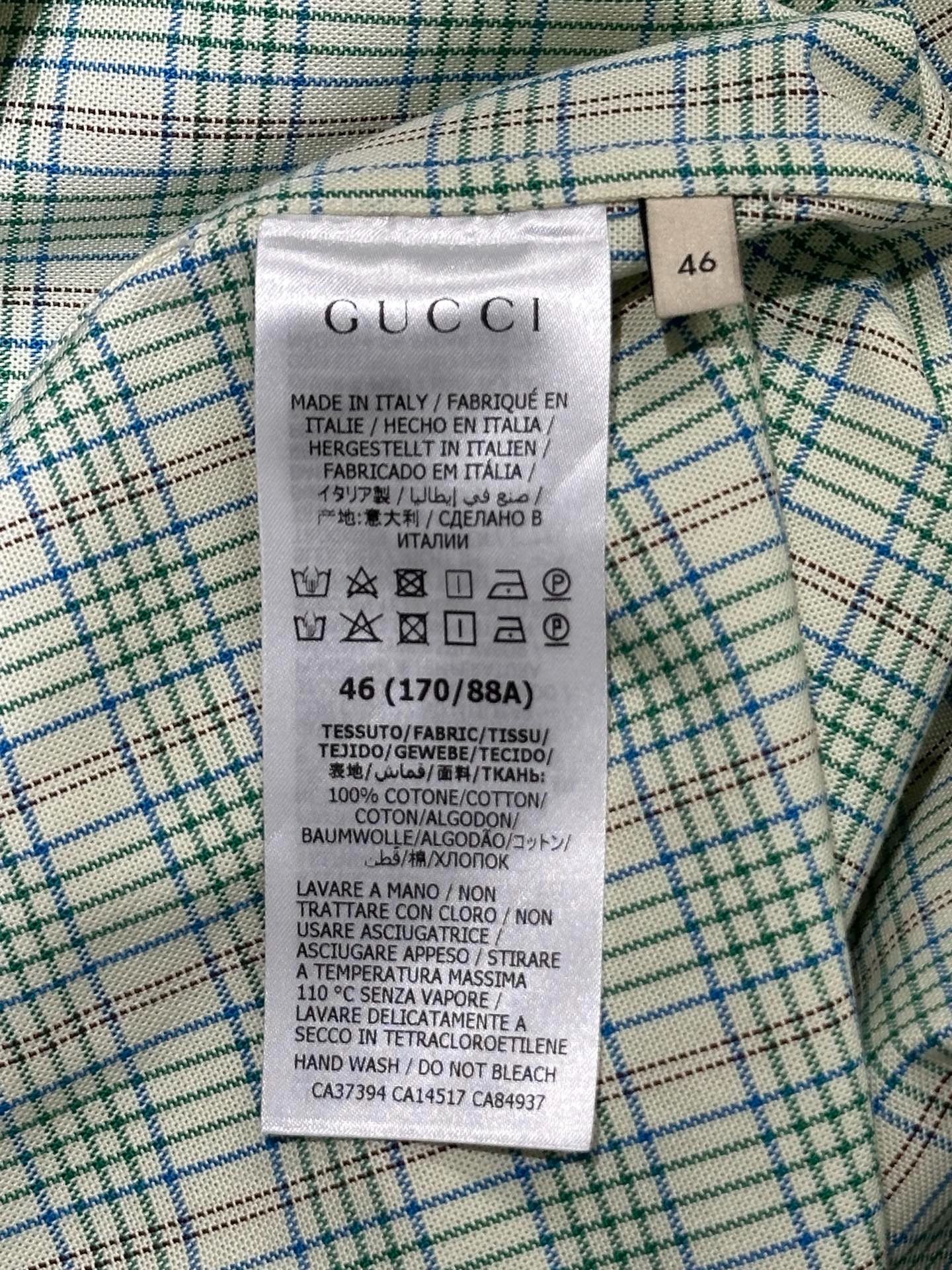 Gucci Gucci Collab Plaid Green Shirt 2XL Men Size US XS / EU 42 / 0 - 5 Thumbnail