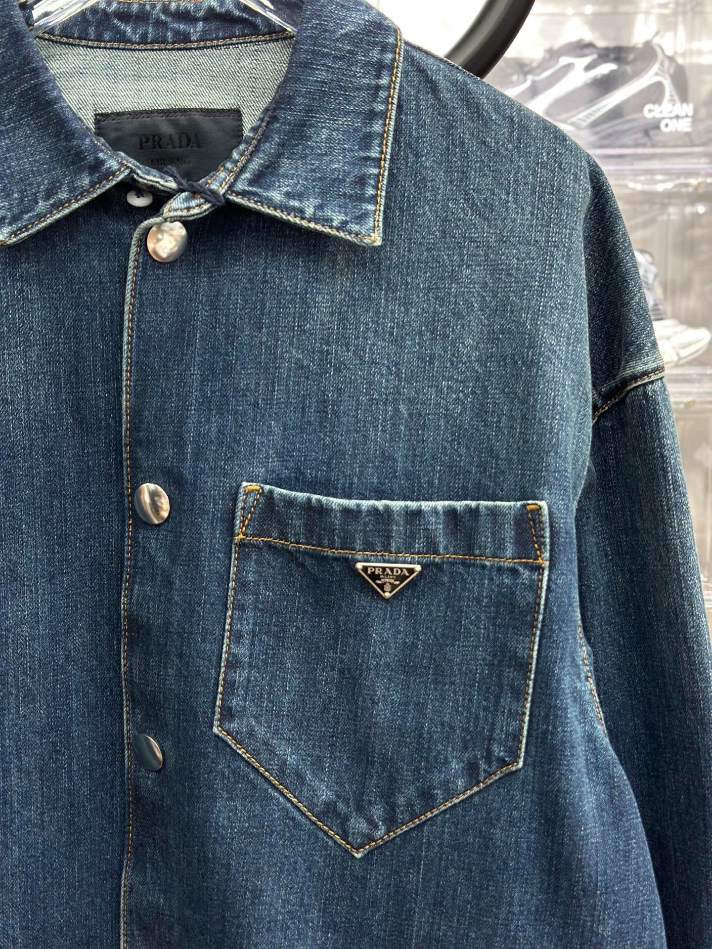 Prada Prada Retro Denim Blue Light Jacket S Men Size US S / EU 44-46 / 1 - 2 Thumbnail