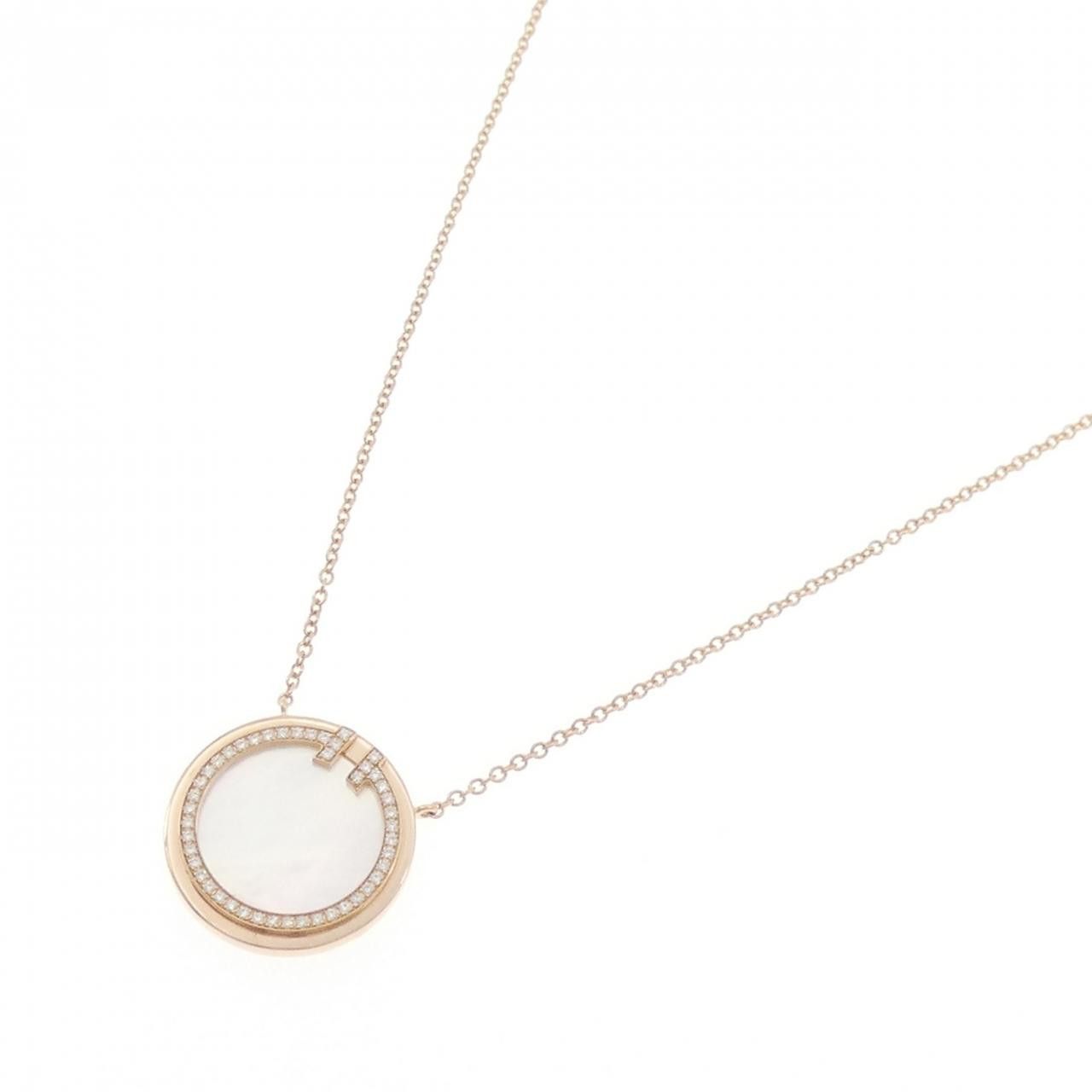 Tiffany & Co. Tiffany & Co. Tiffany T Two 750 Pink Gold Mother of Pearl Diamond Necklace Precious Metal Necklace 64026801 DUTY FREE for USA Size ONE SIZE - 2 Thumbnail