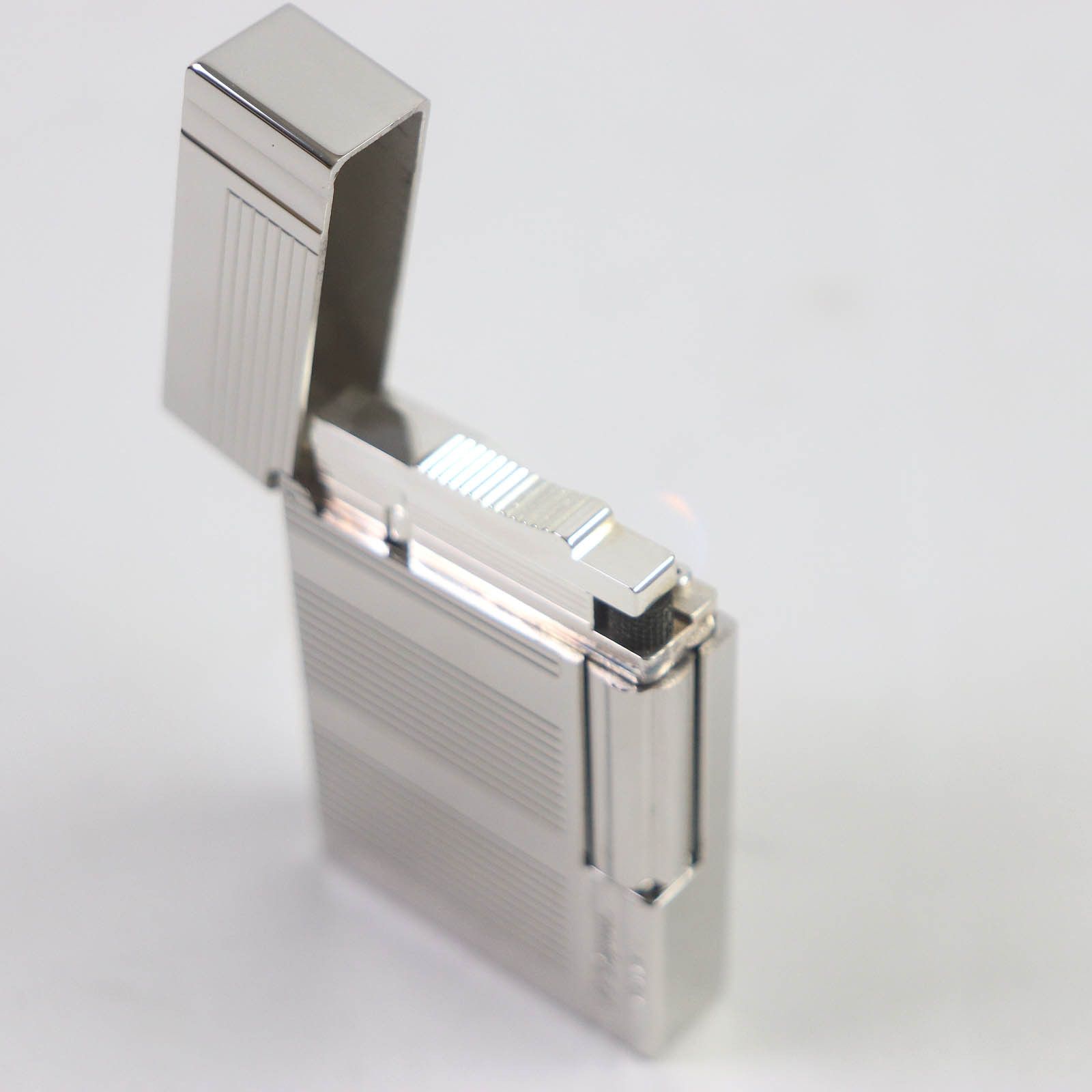 Other Other S.T. Dupont Striped Square Roller Lighter Precious Metal Lighter DUTY FREE for USA Size ONE SIZE - 5 Thumbnail