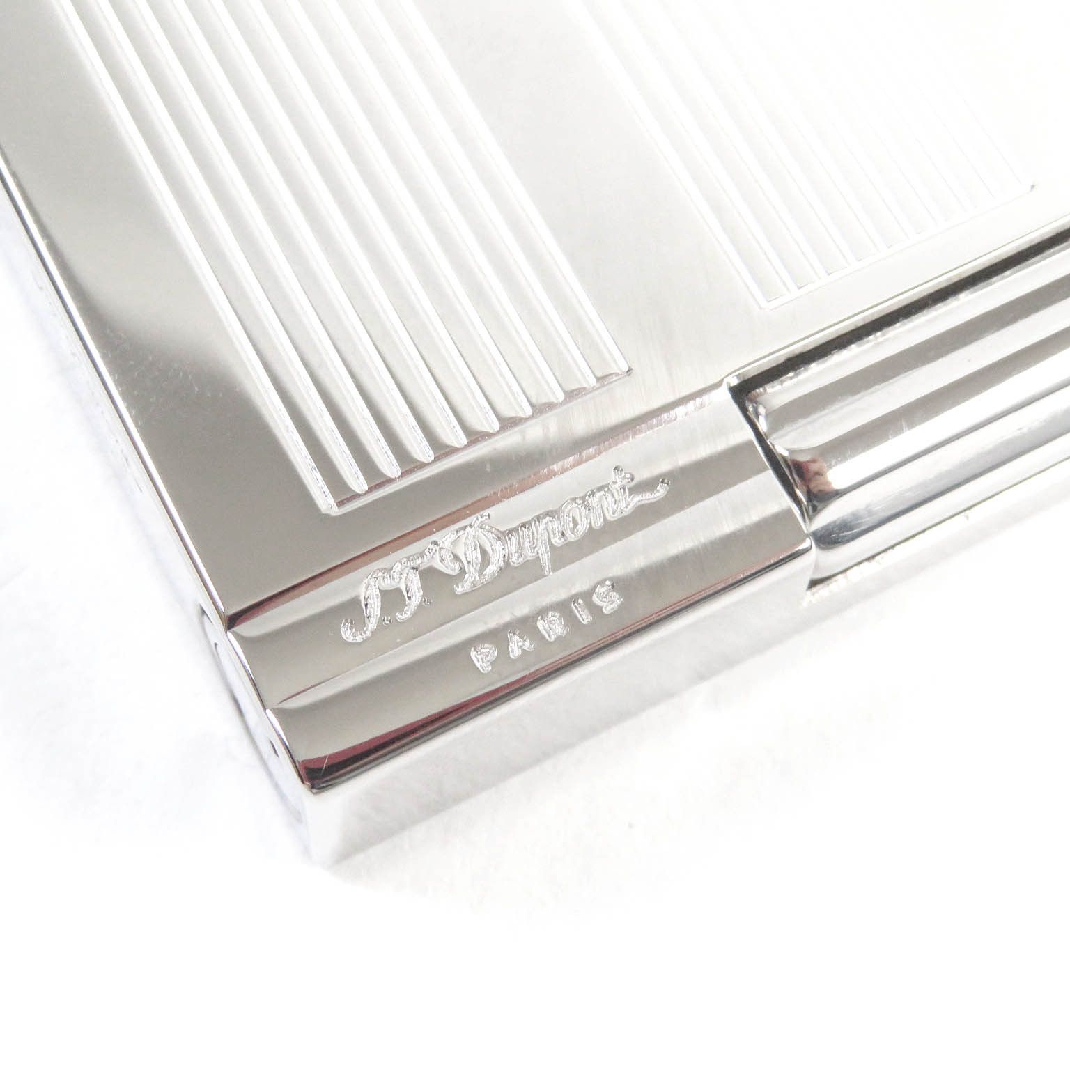 Other Other S.T. Dupont Striped Square Roller Lighter Precious Metal Lighter DUTY FREE for USA Size ONE SIZE - 7 Thumbnail