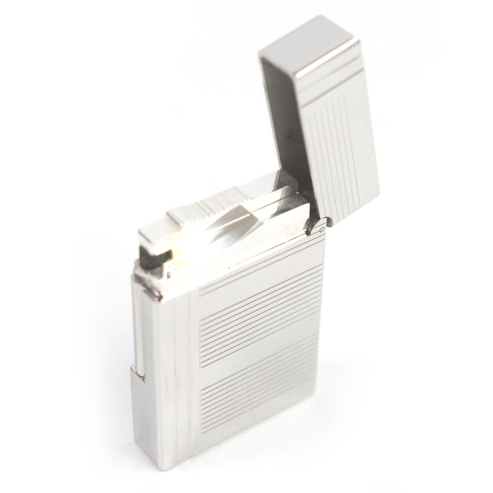 Other Other S.T. Dupont Striped Square Roller Lighter Precious Metal Lighter DUTY FREE for USA Size ONE SIZE - 4 Thumbnail